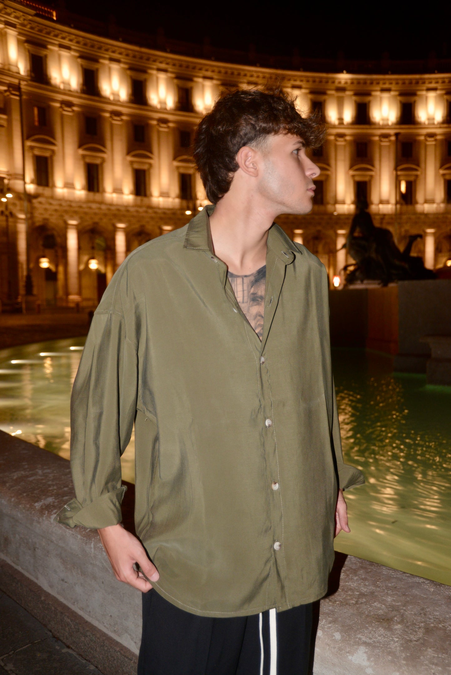 Camicia Oversize Verde