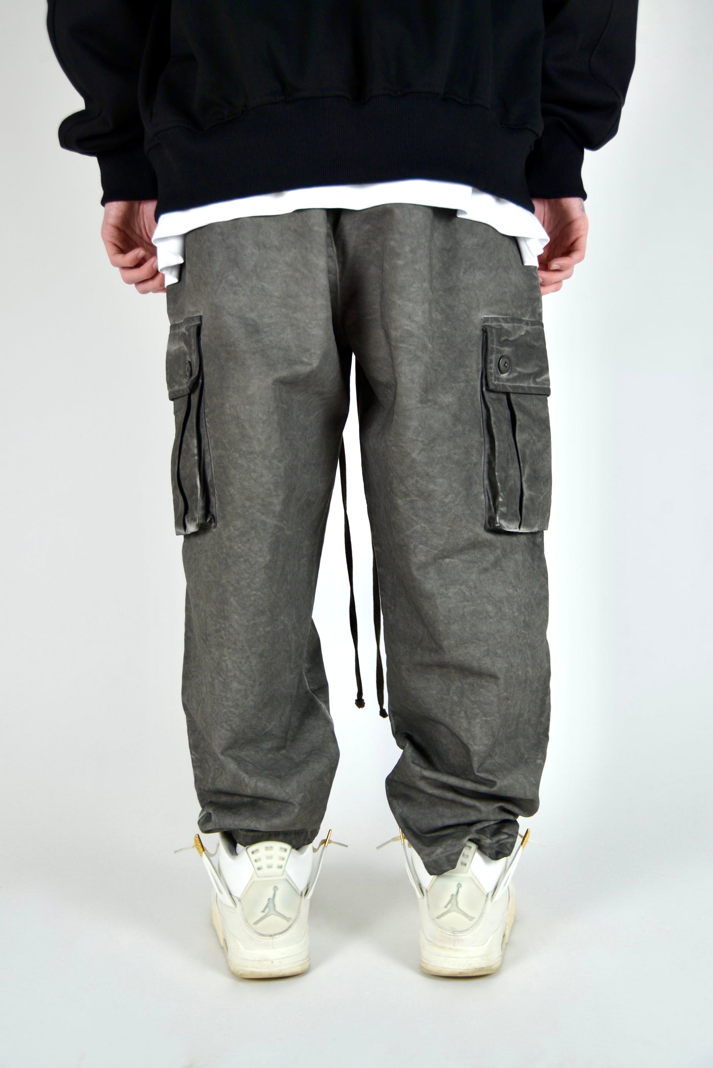 Cargo Slavato Fondo Ampio Grigio