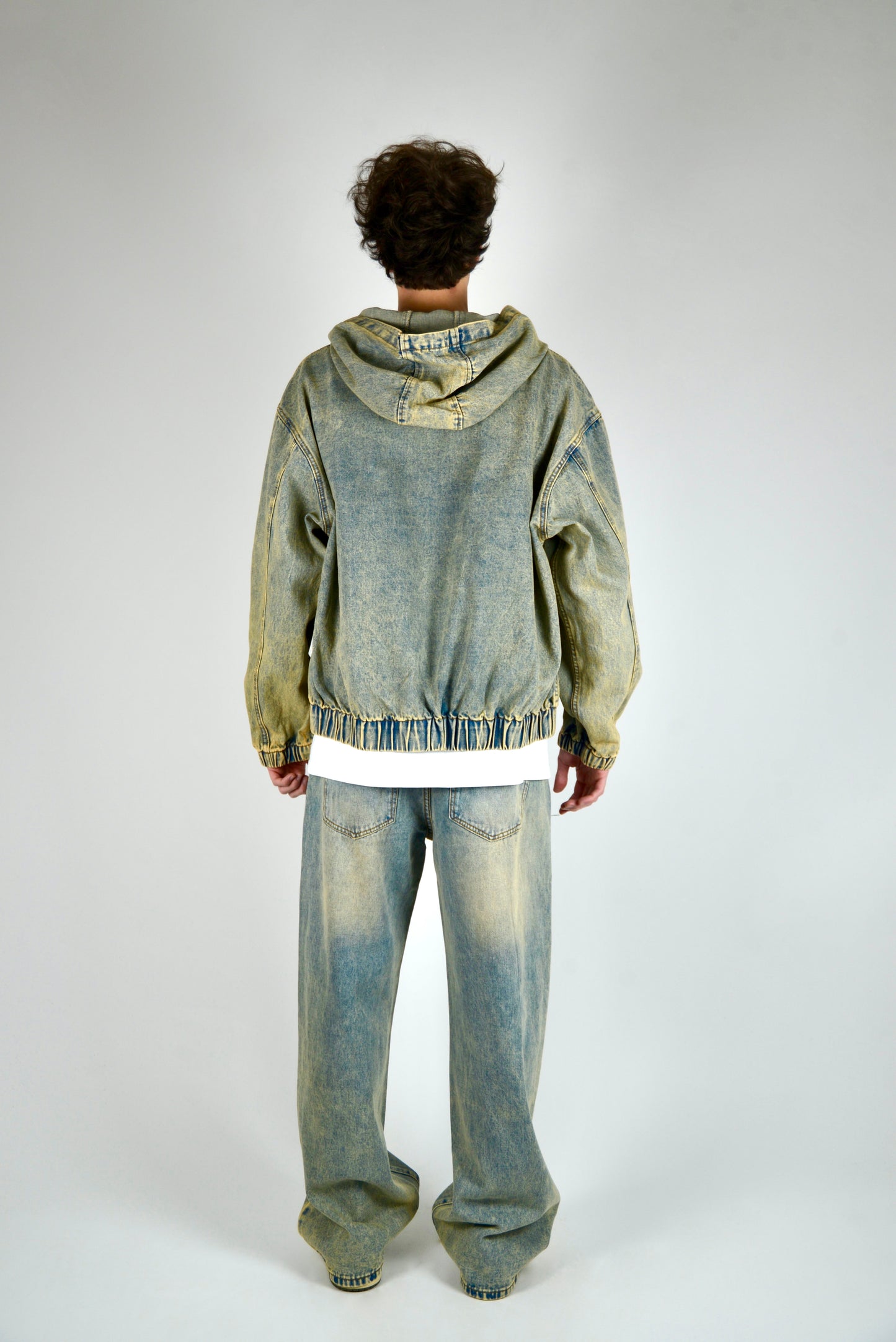 Coordinato In Denim Sabbiato