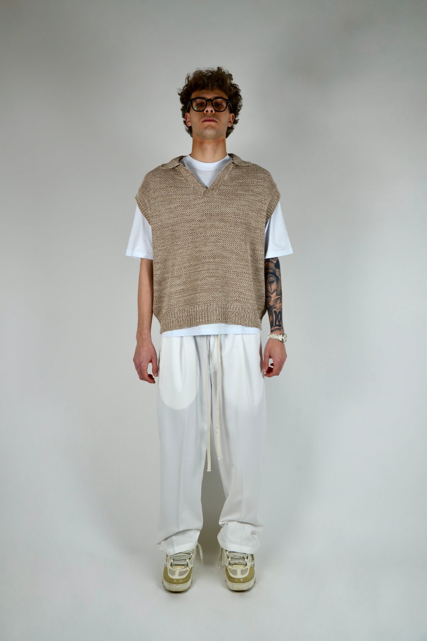 Pantalaccio Elegante Oversize Fit Bianco