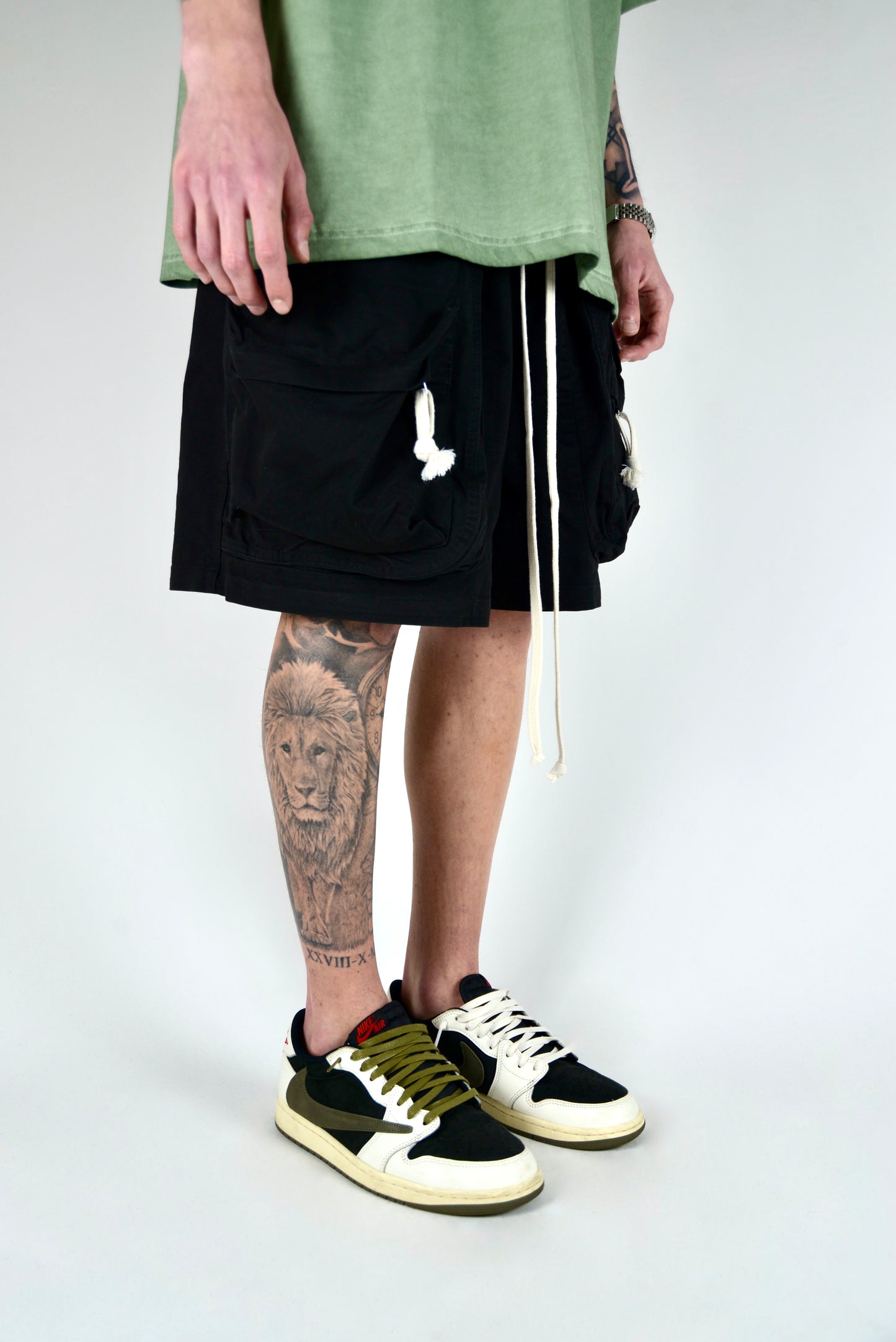 Pantaloncino Cargo Frontale Nero