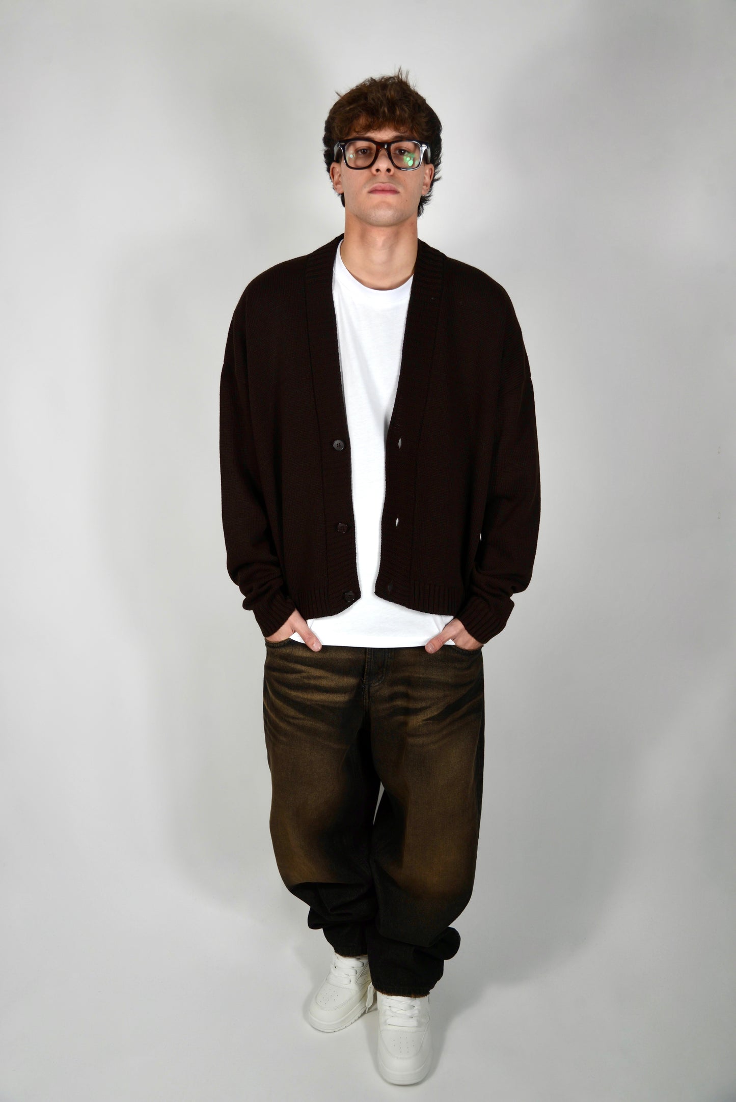 Cardigan Cropped Kareem Marrone