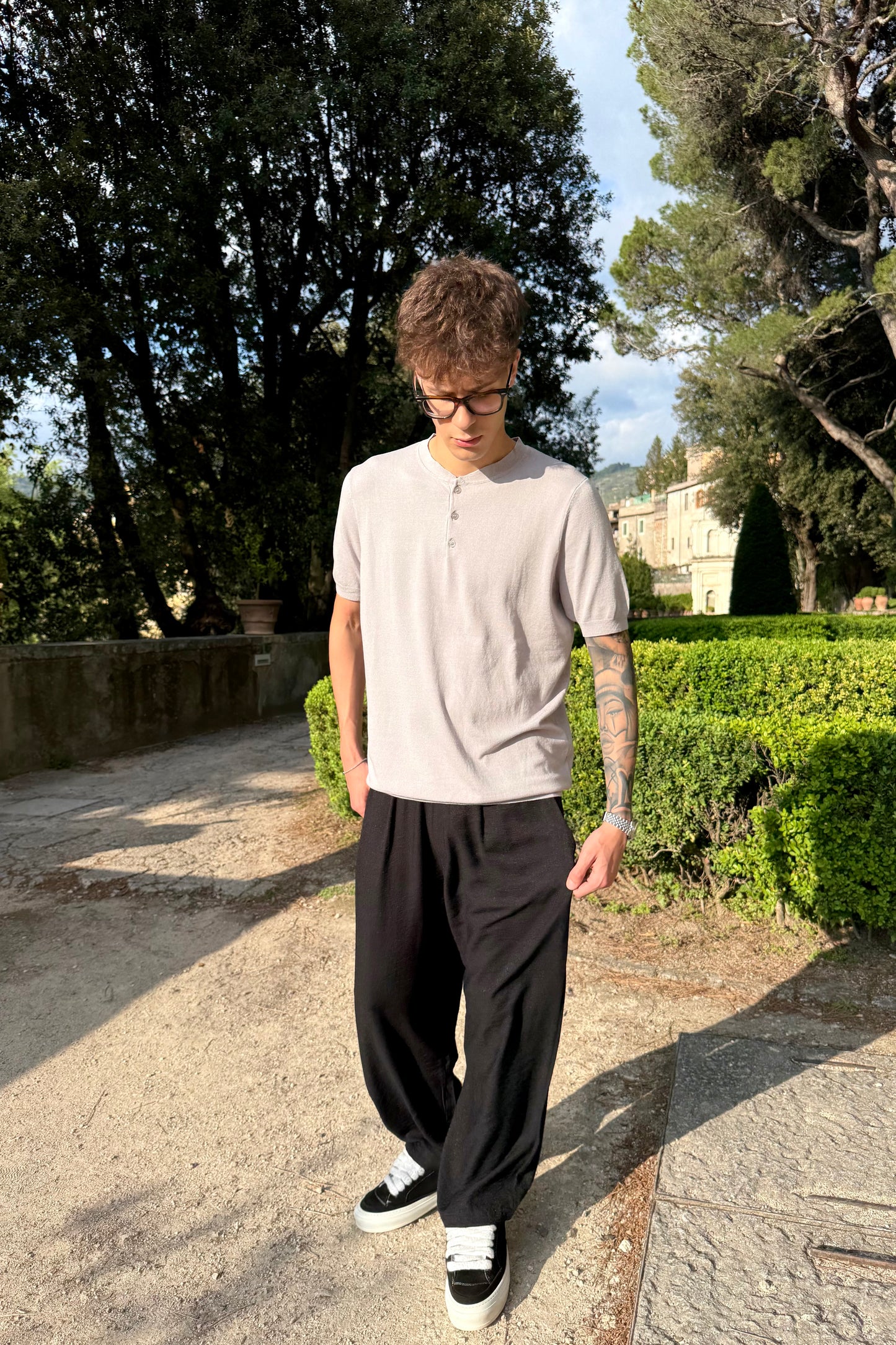 Pantalone In Viscosa Nero