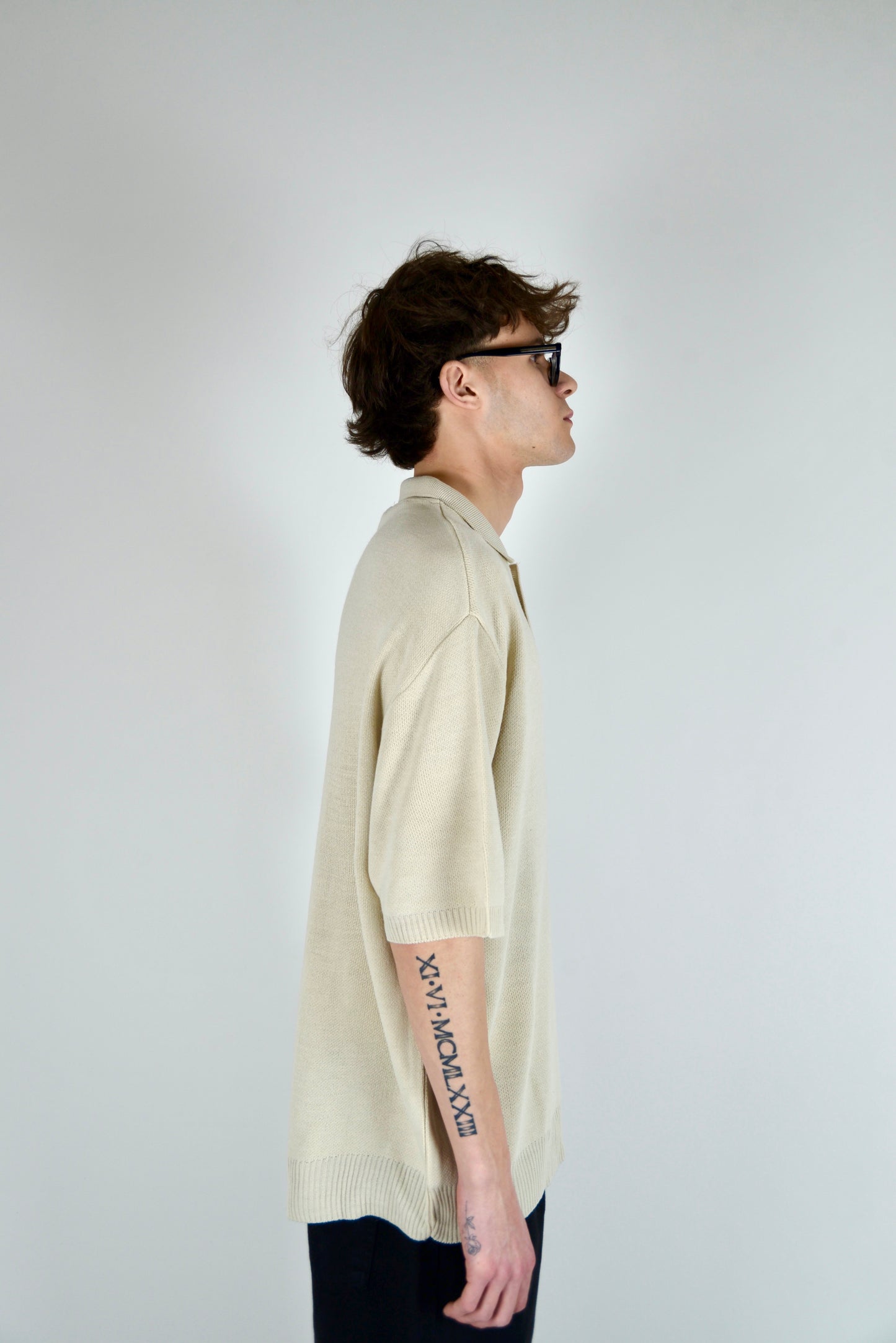 Polo In Filo Beige
