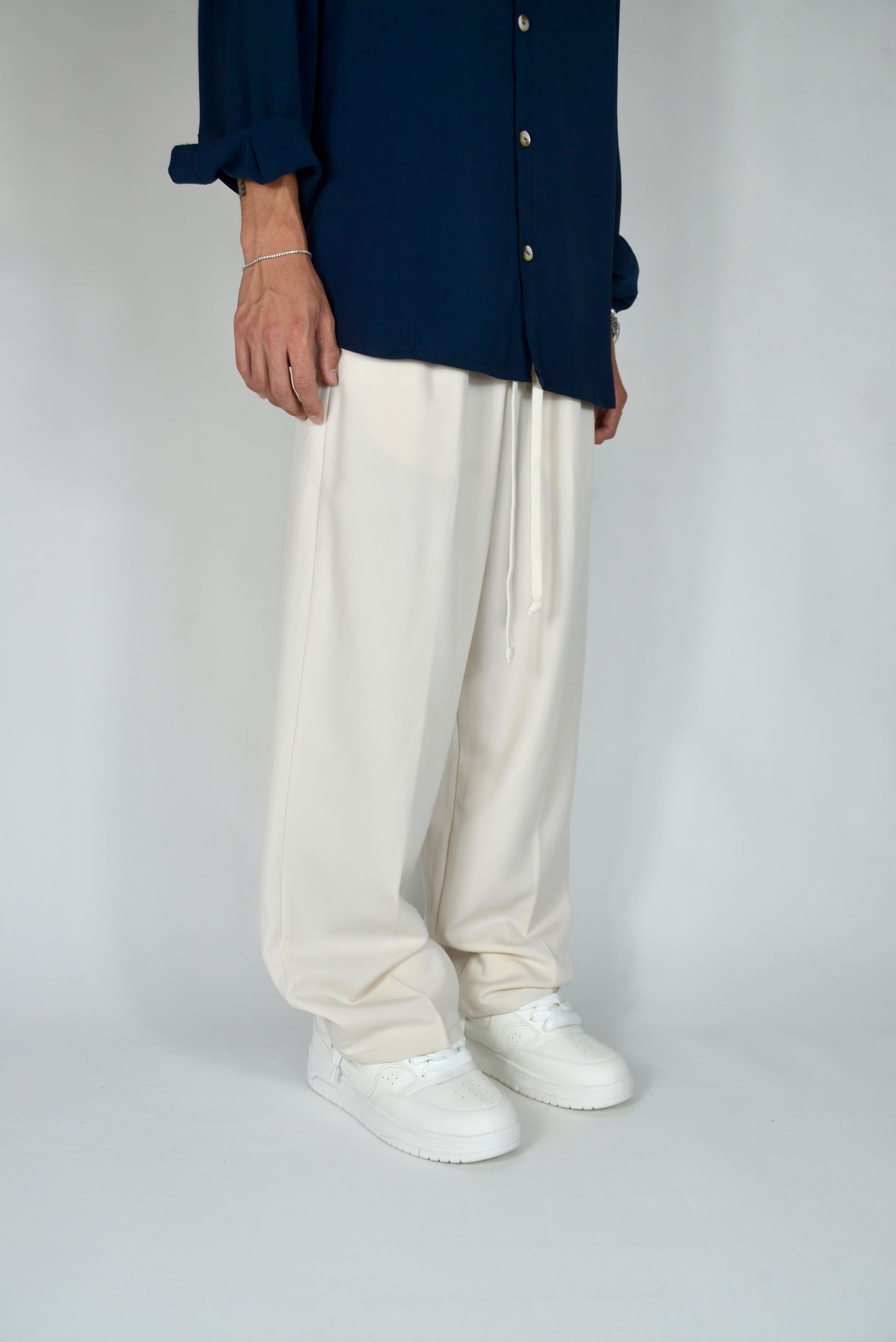 Pantalaccio Elegante Panna Oversize Fit