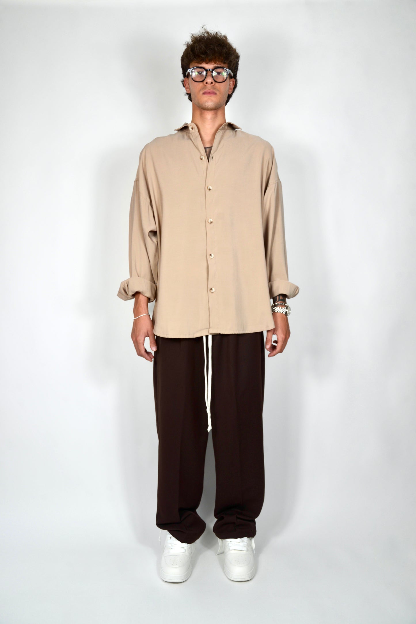 Camicia Oversize Beige
