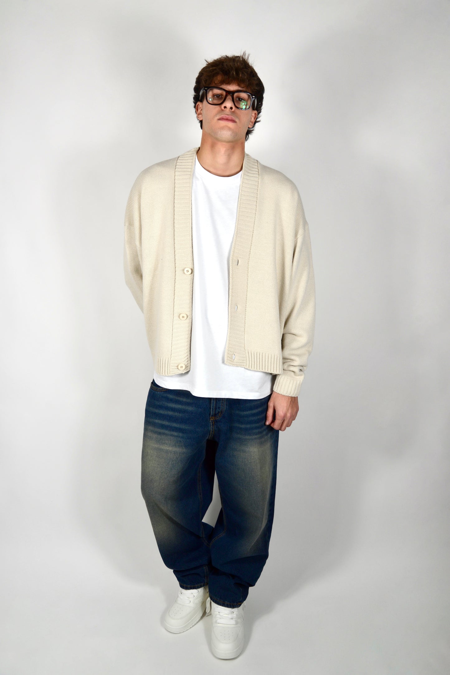 Cardigan Cropped Kareem Beige