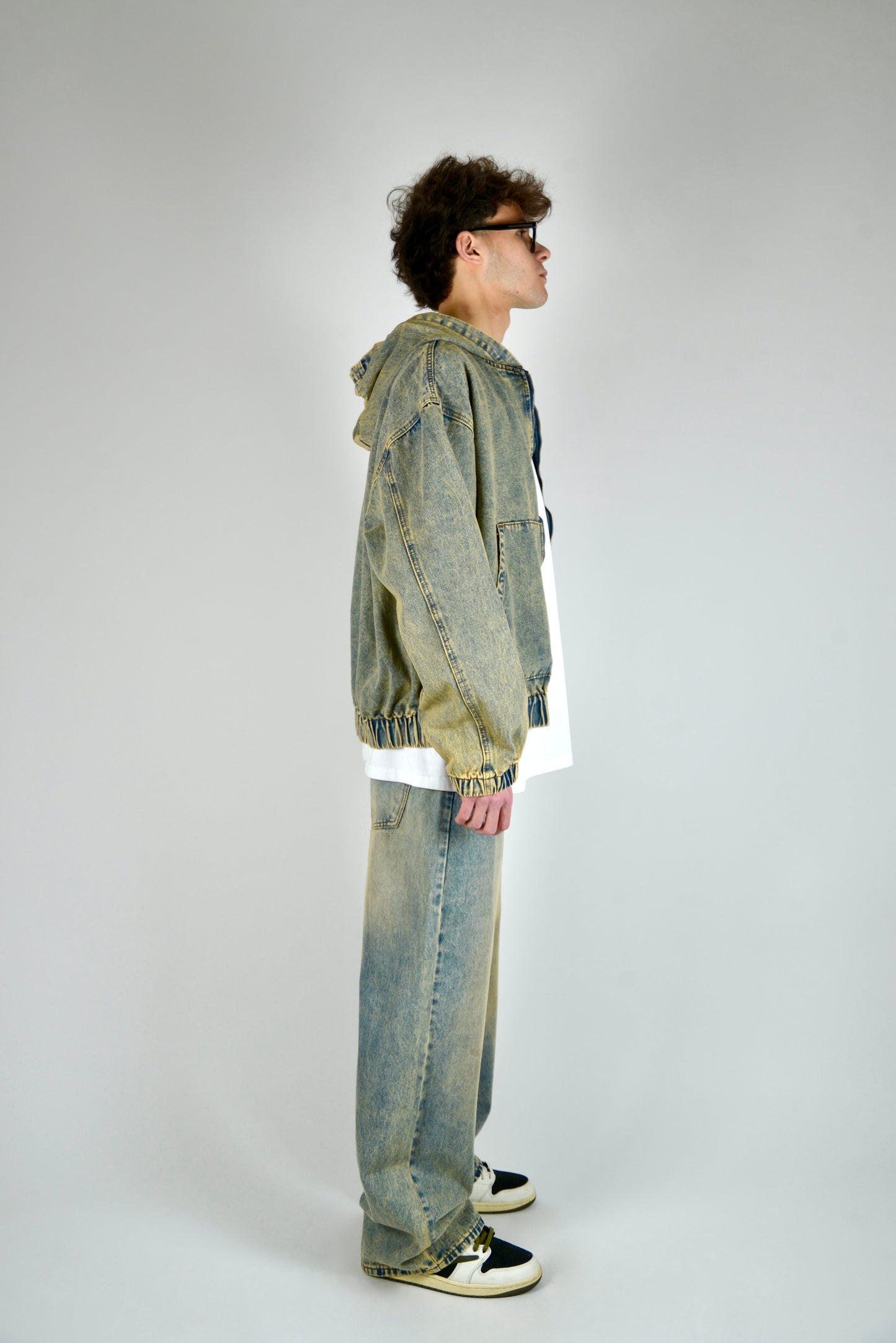 Coordinato In Denim Sabbiato