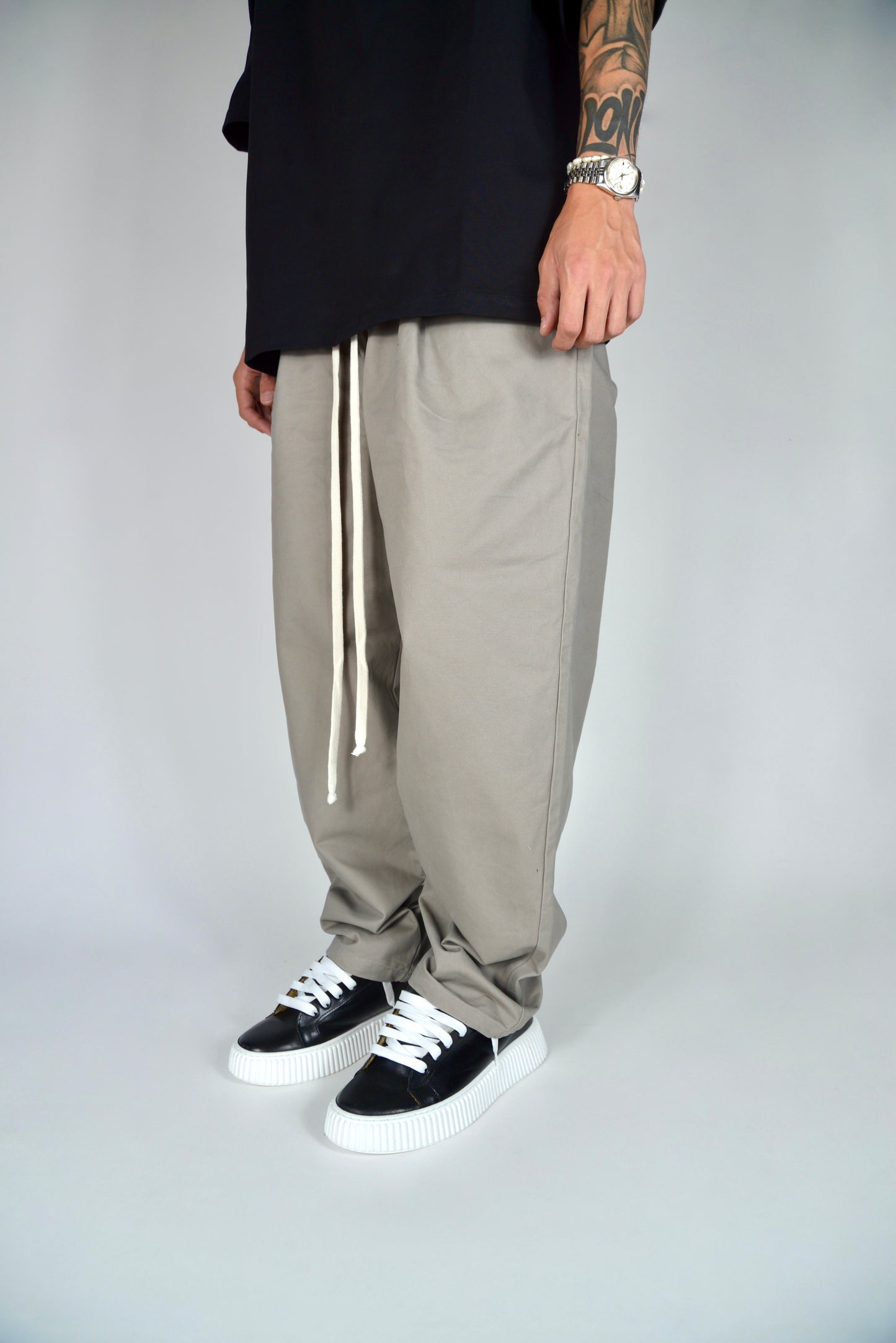 Pantalaccio In Cotone Fondo Ampio Fango