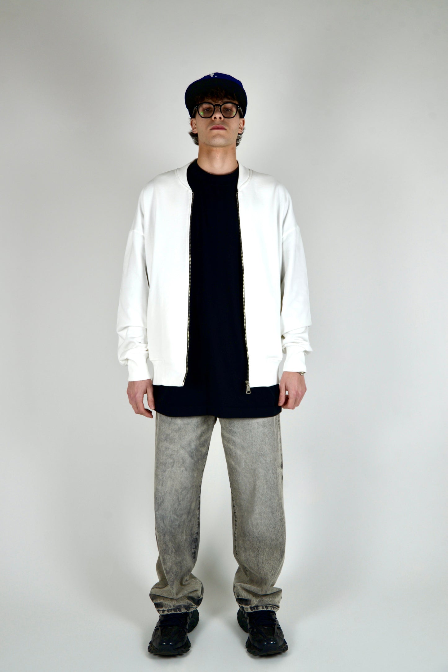 Jeans Slavato Baggy Fit Grigio
