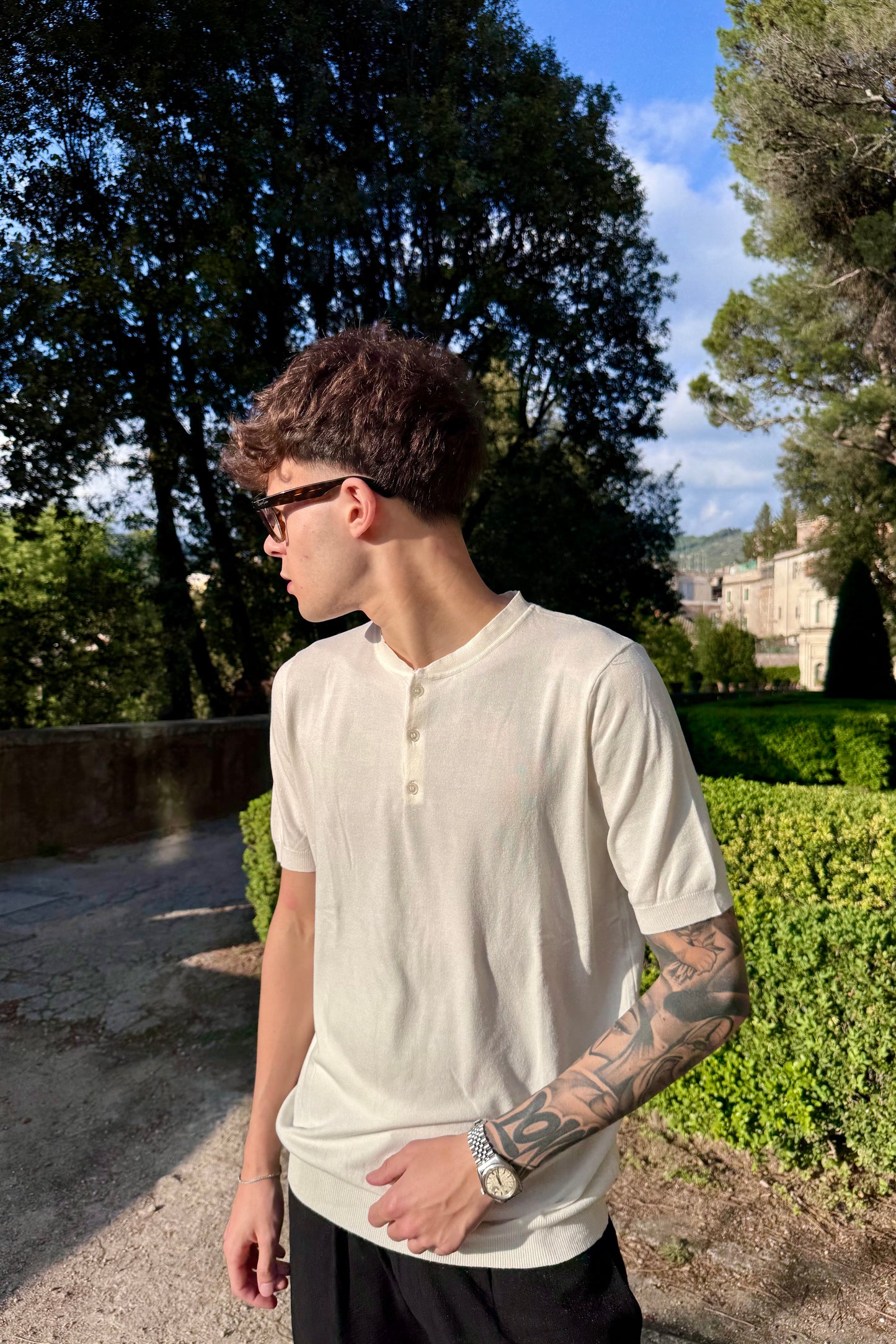 T-shirt Serafino Bianca