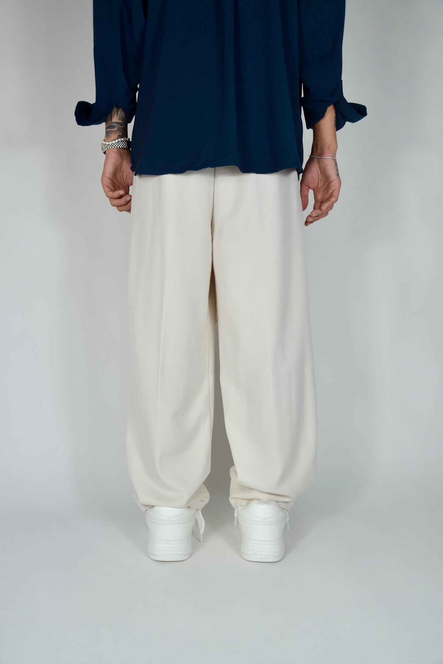 Pantalaccio Elegante Panna Oversize Fit