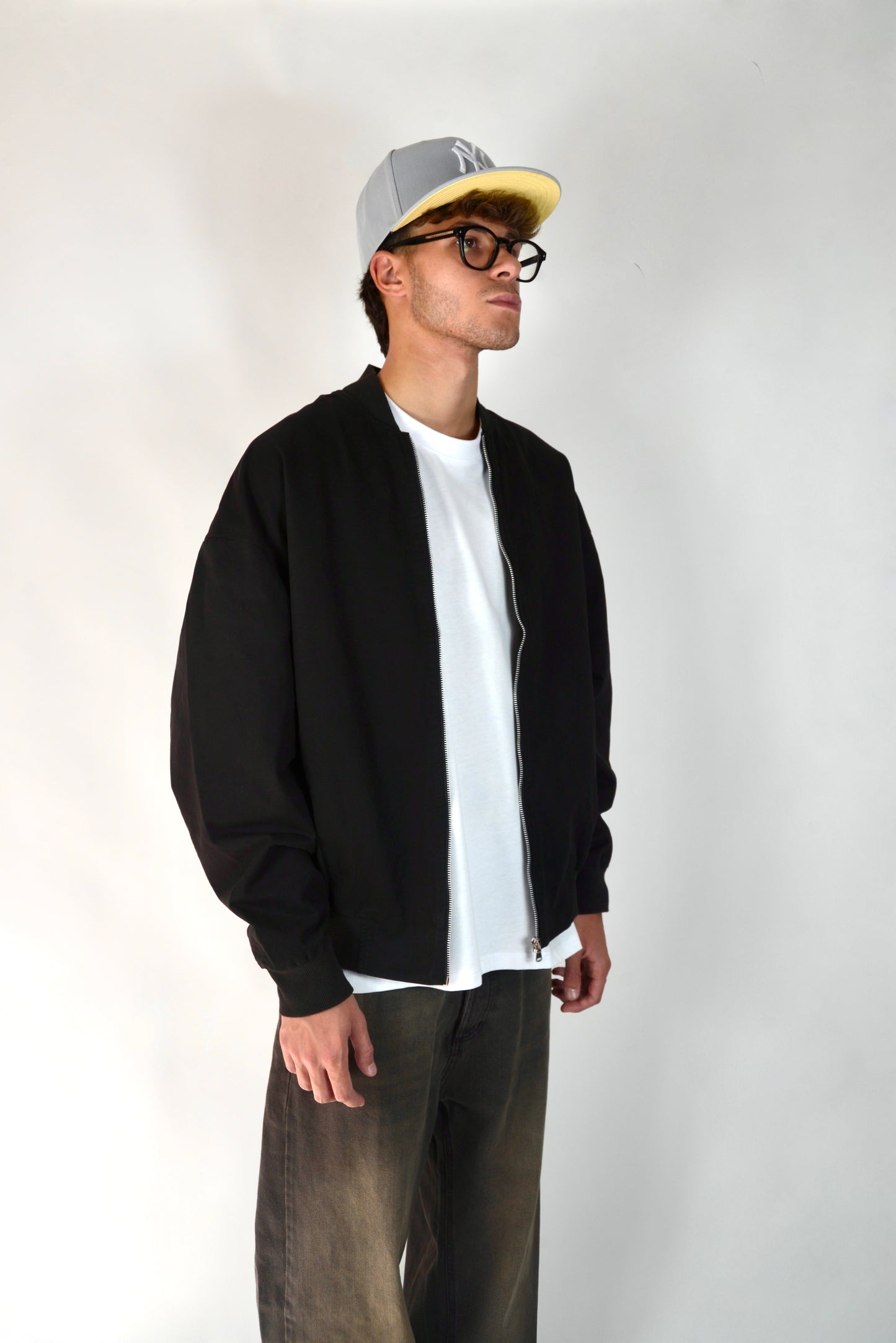 Bomber In Cotone Oversize Nero