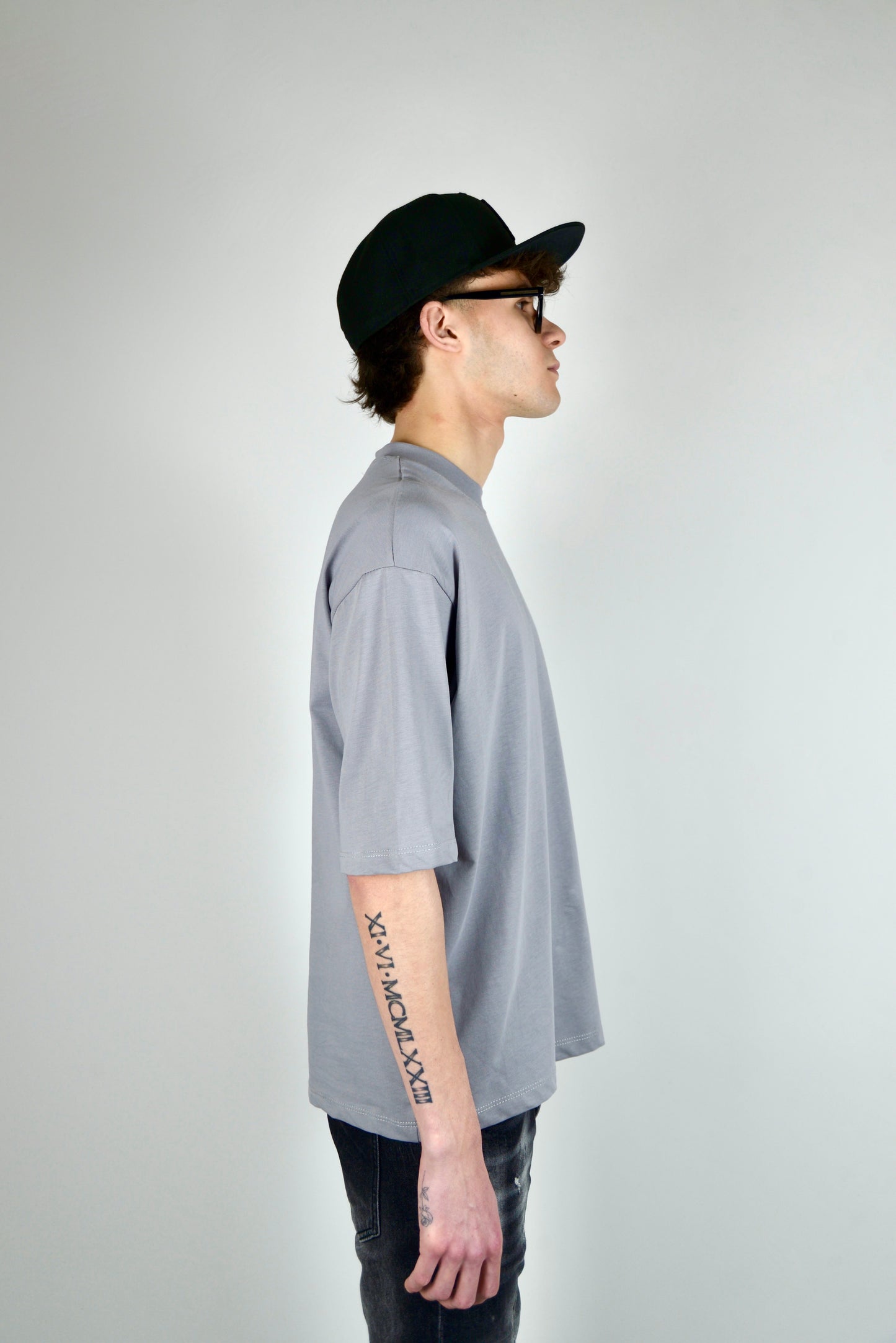 T-shirt Crop Grigia
