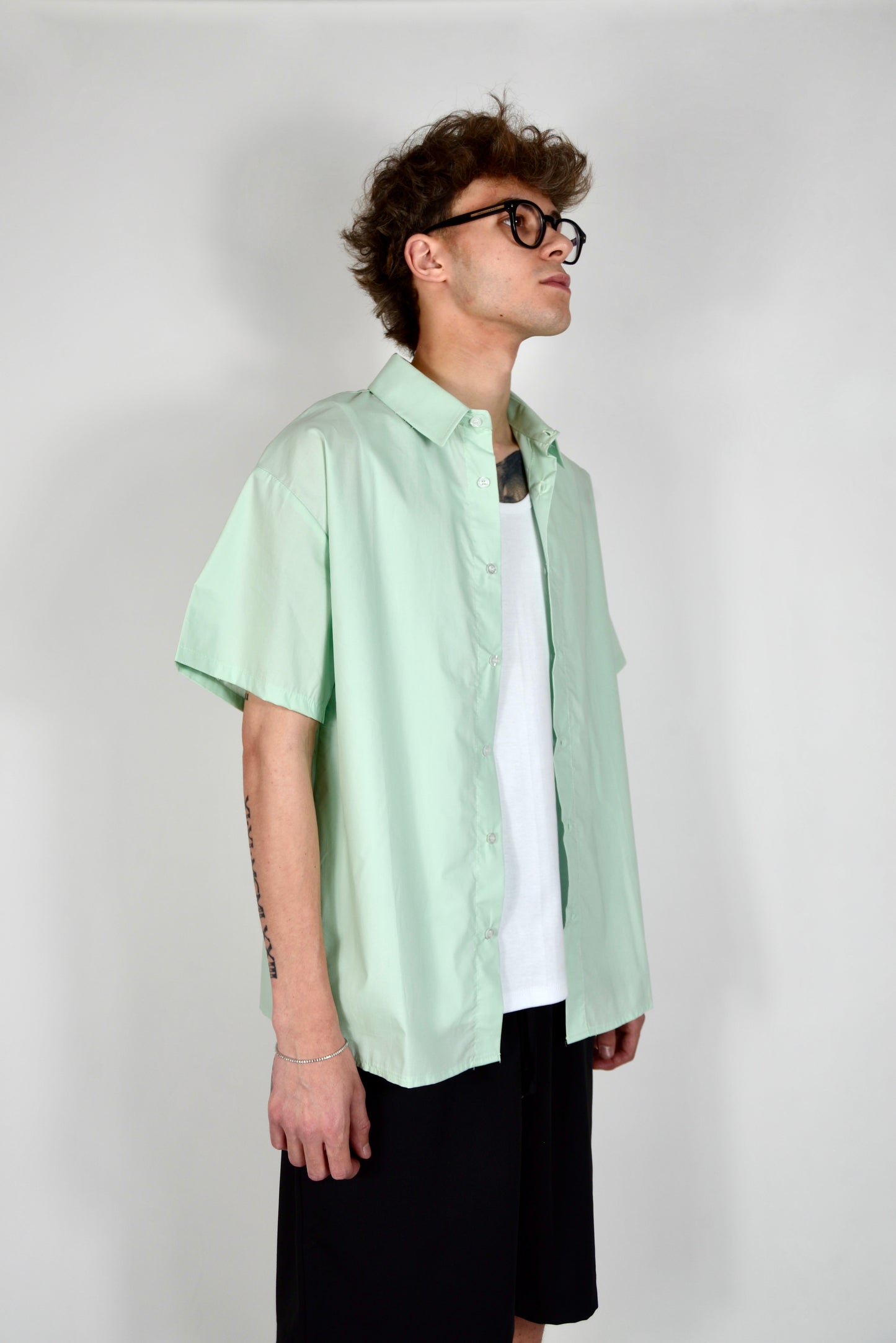 Camicia Elegante Verde Acqua