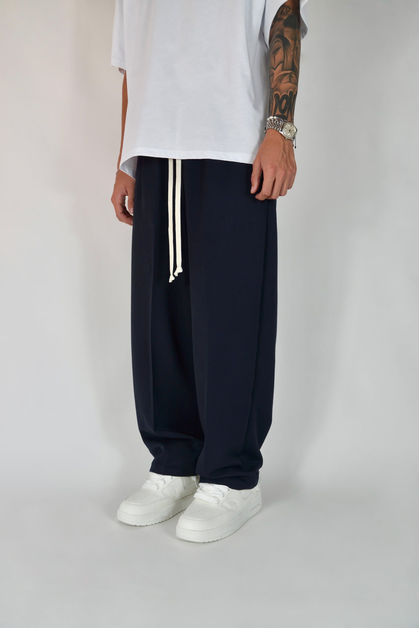 Pantalaccio Elegante Invernale Blu Notte Oversize Fit