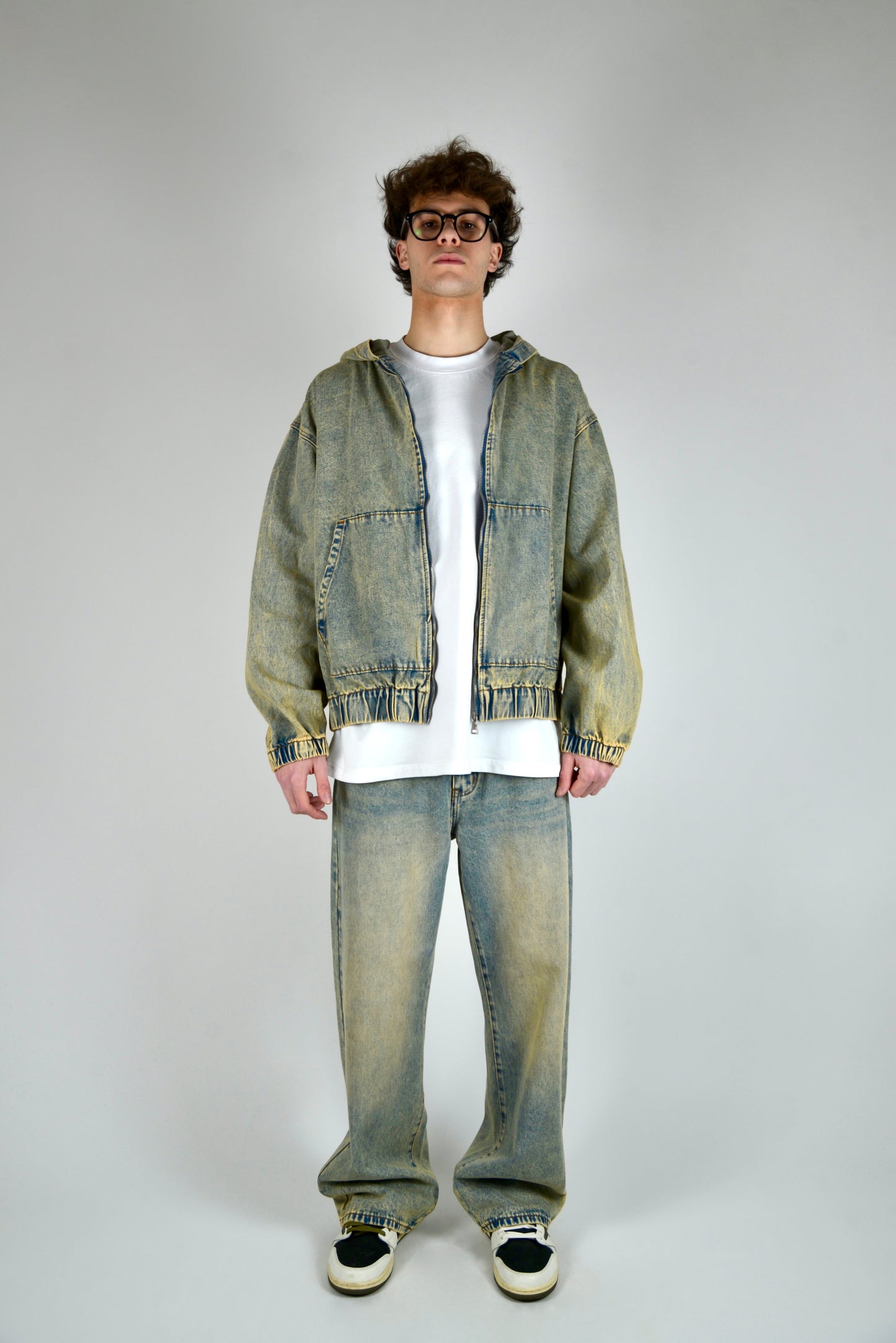 Coordinato In Denim Sabbiato