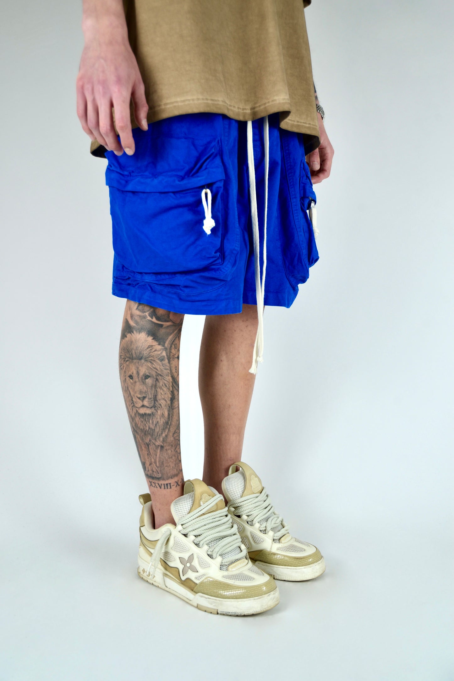 Pantaloncino Cargo Frontale Blu Elettrico