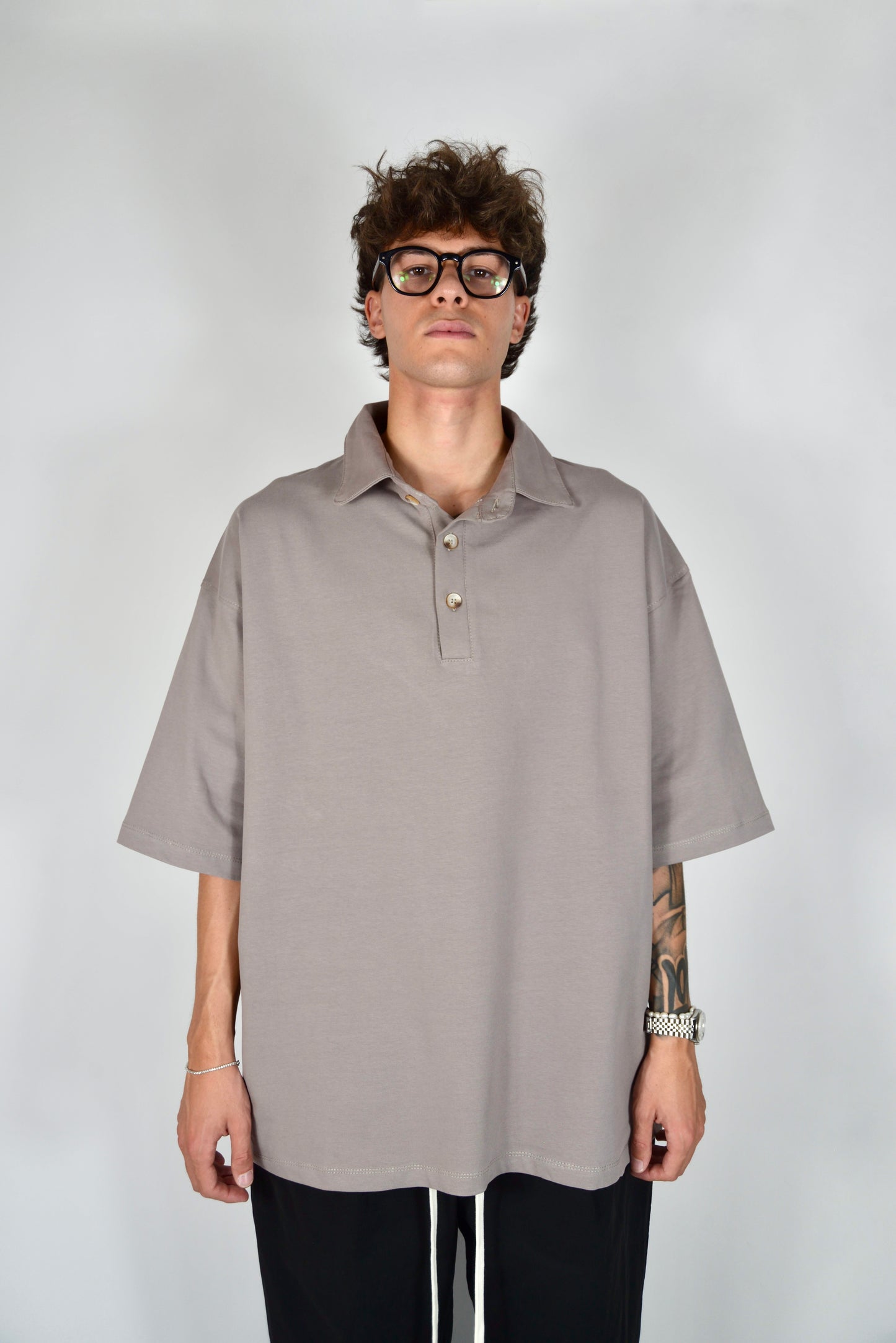 Polo Oversize Fango