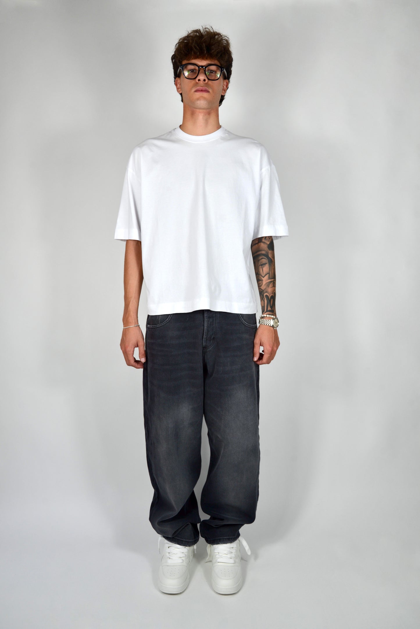 Jeans Baggy Fit Nero Slavato