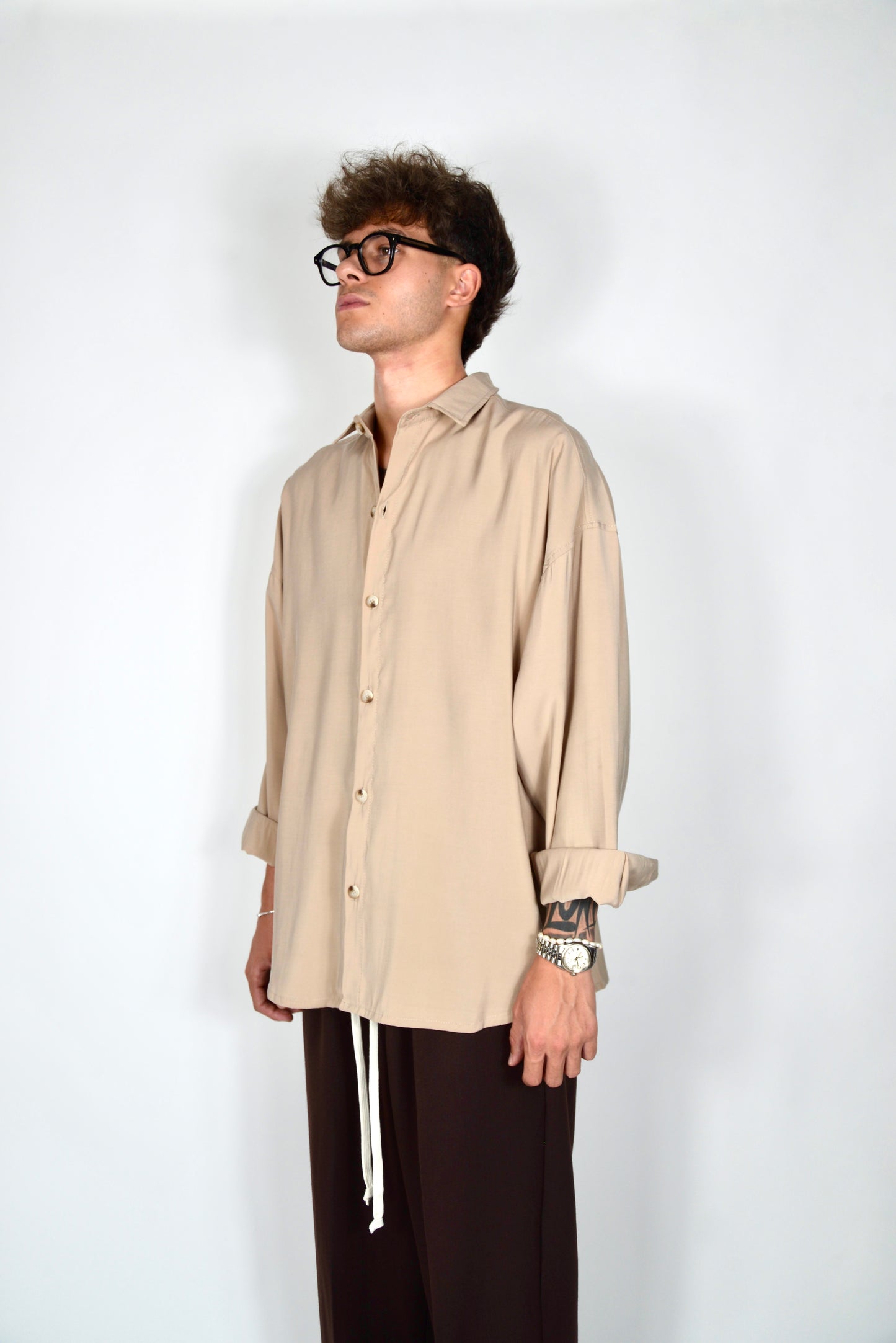 Camicia Oversize Beige