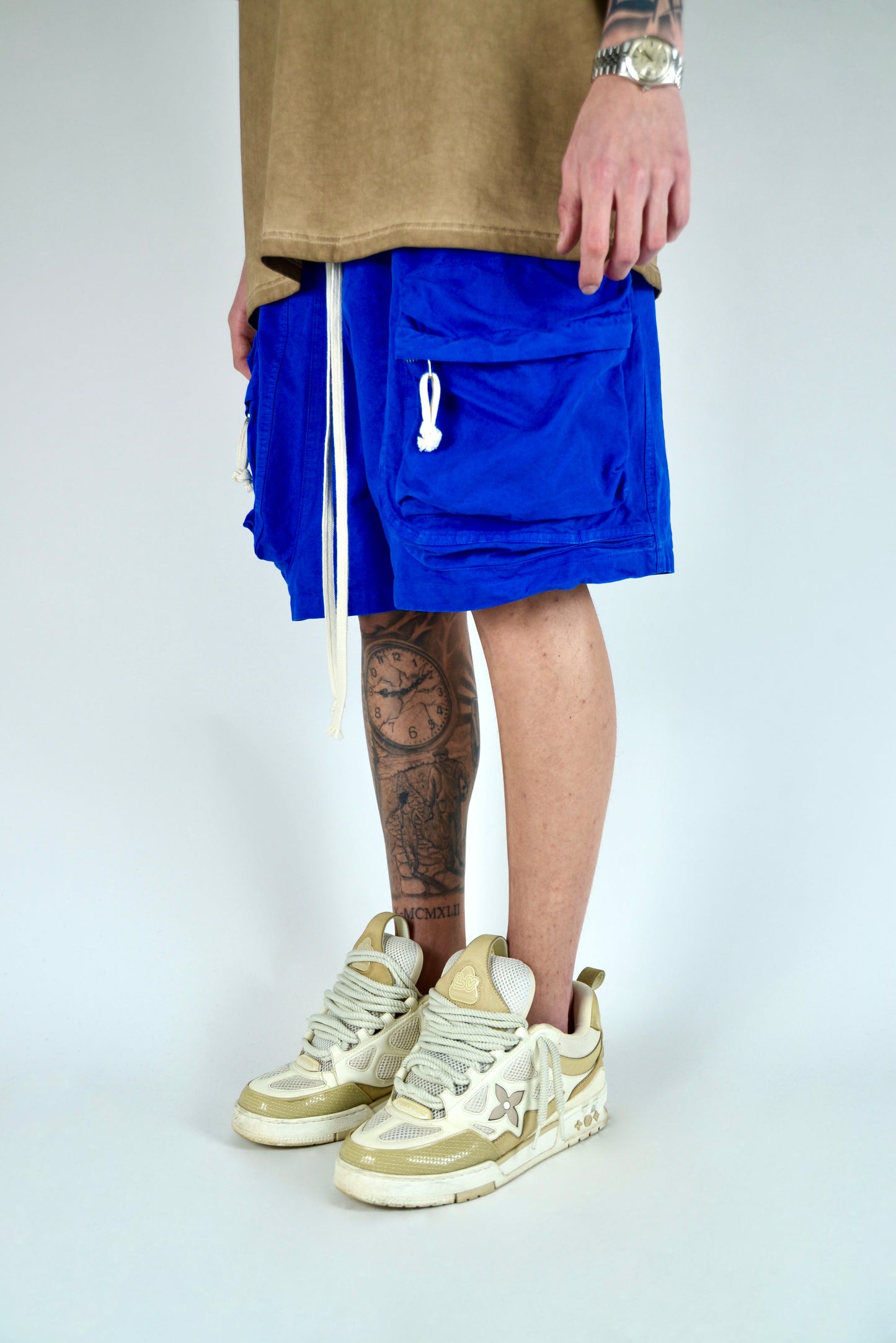 Pantaloncino Cargo Frontale Blu Elettrico