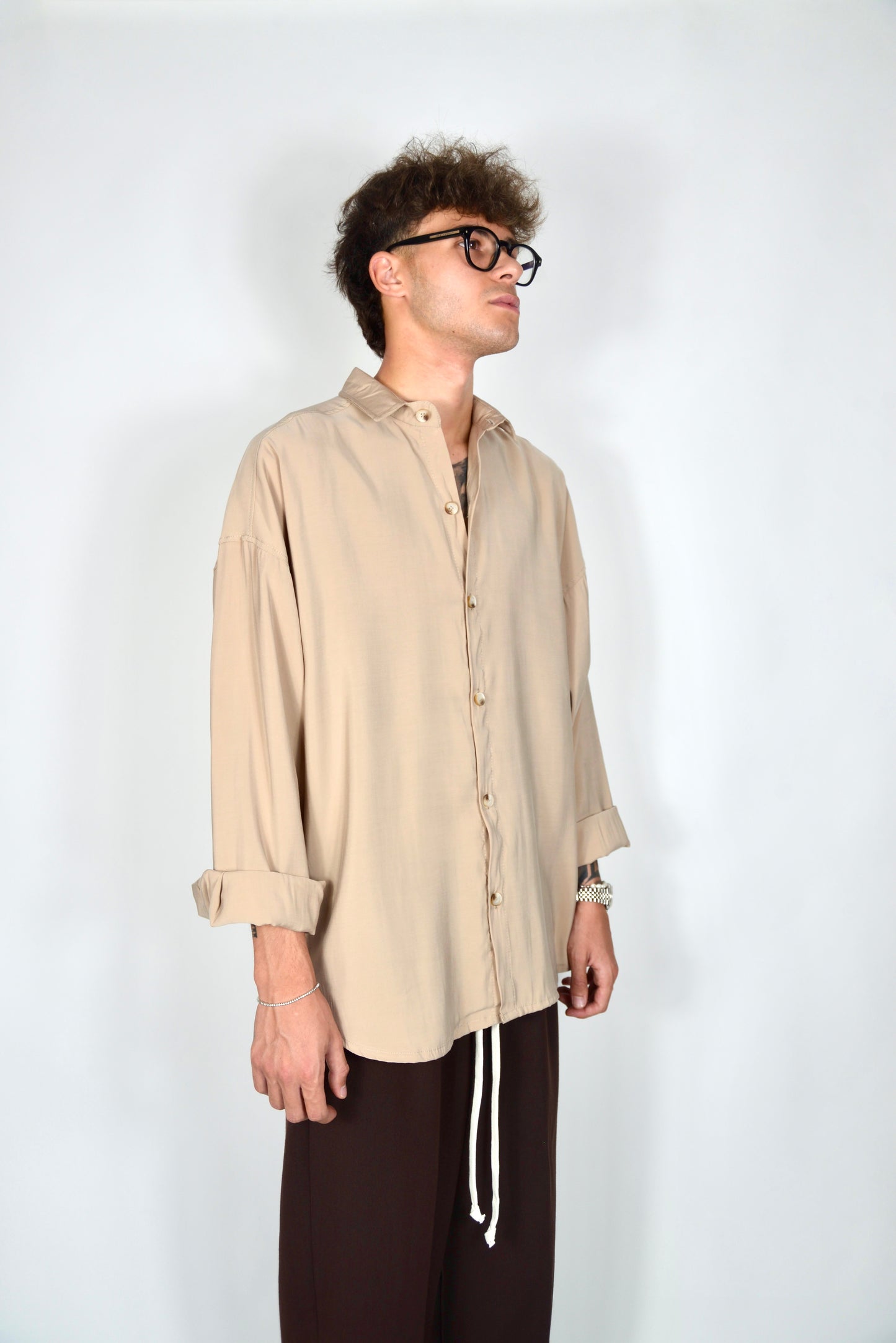 Camicia Oversize Beige