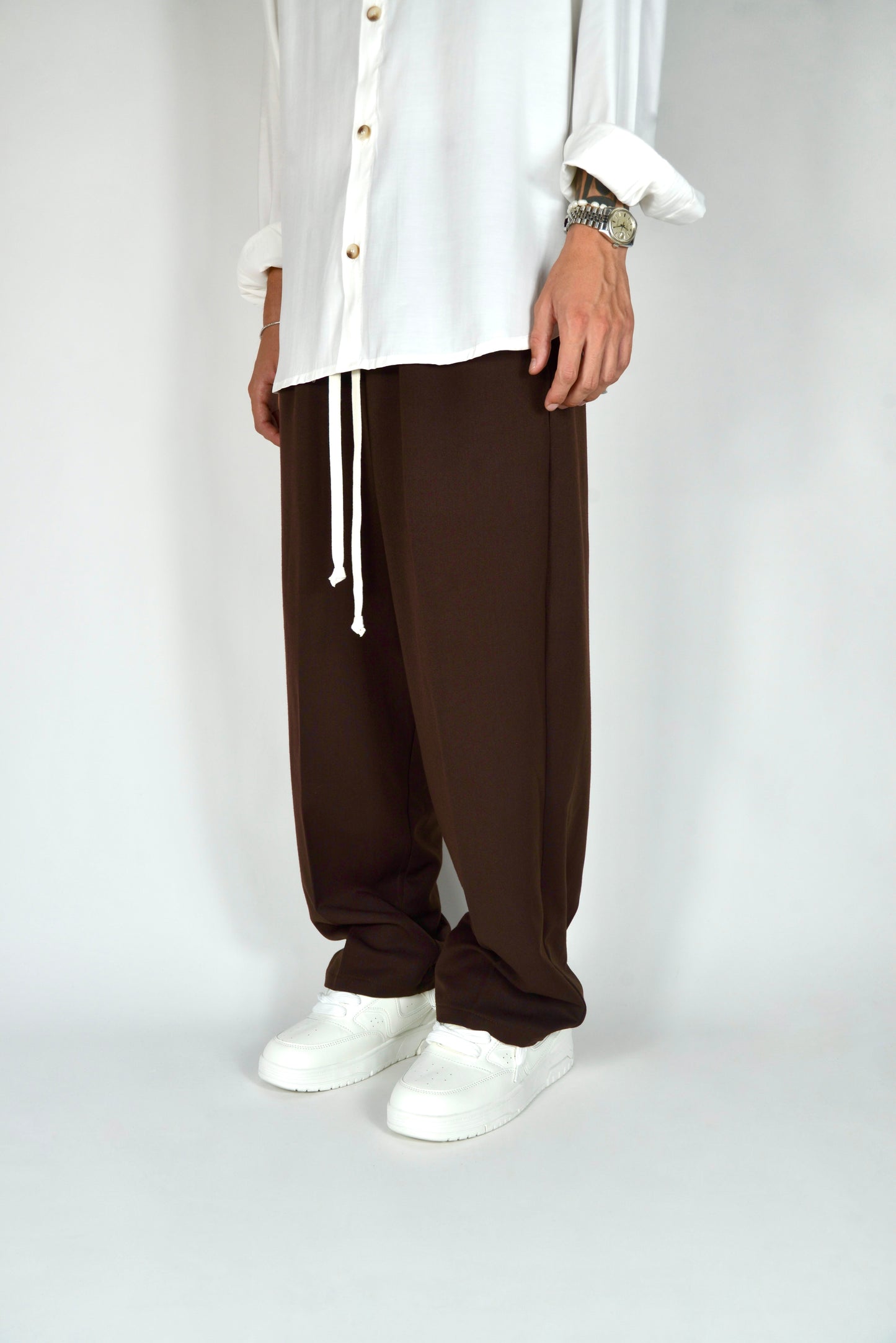 Pantalaccio Elegante Marrone Oversize Fit