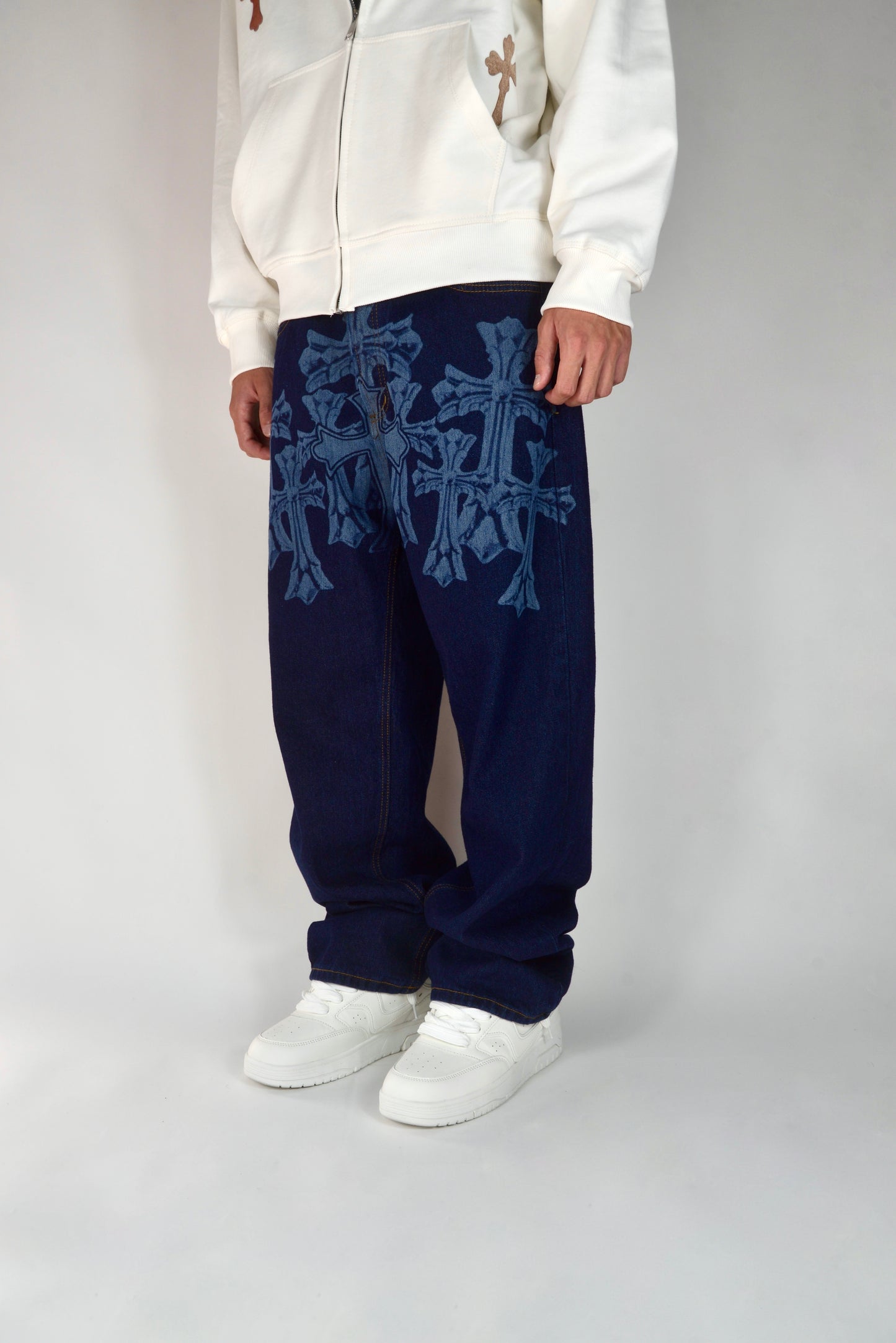 Jeans Con Croci Baggy Fit
