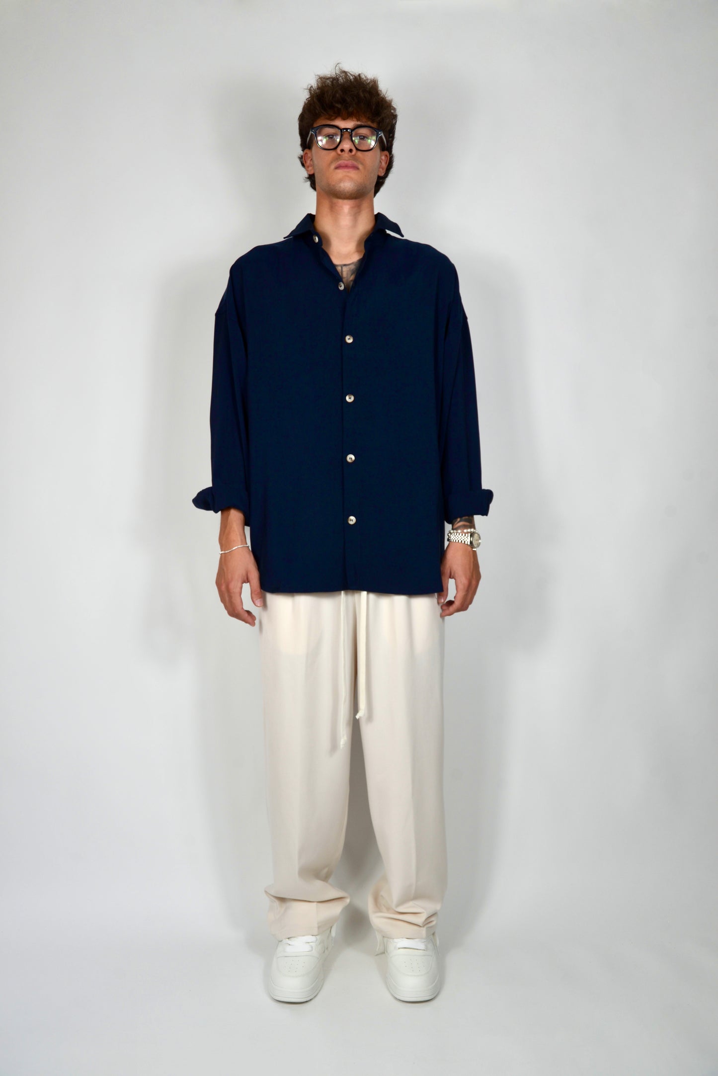 Camicia Oversize Blu Notte