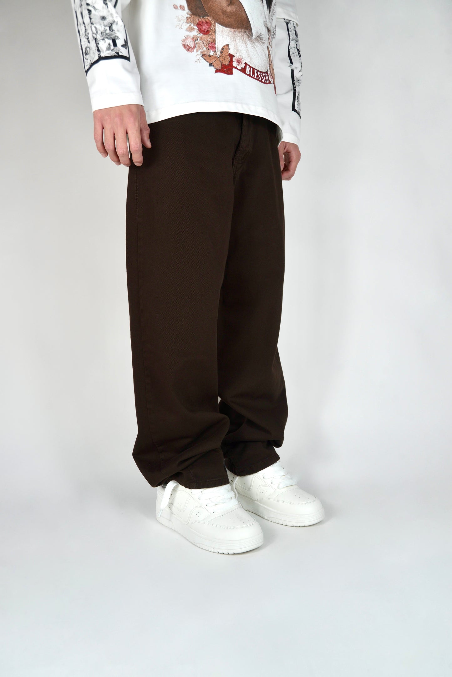Jeans Baggy Fit Marrone
