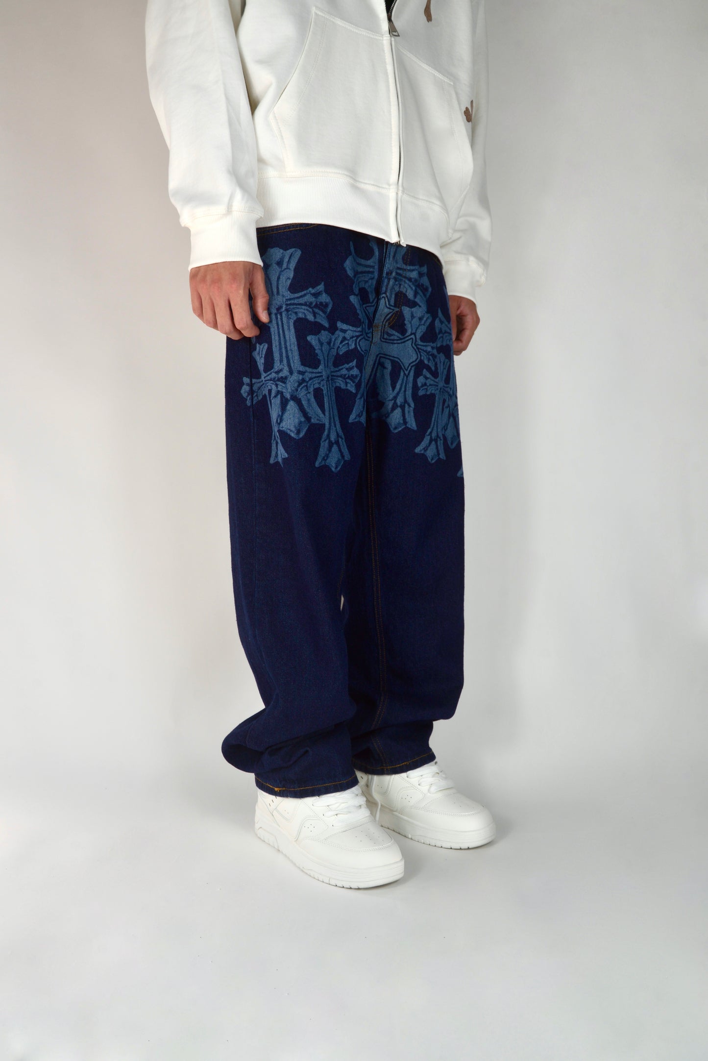 Jeans Con Croci Baggy Fit