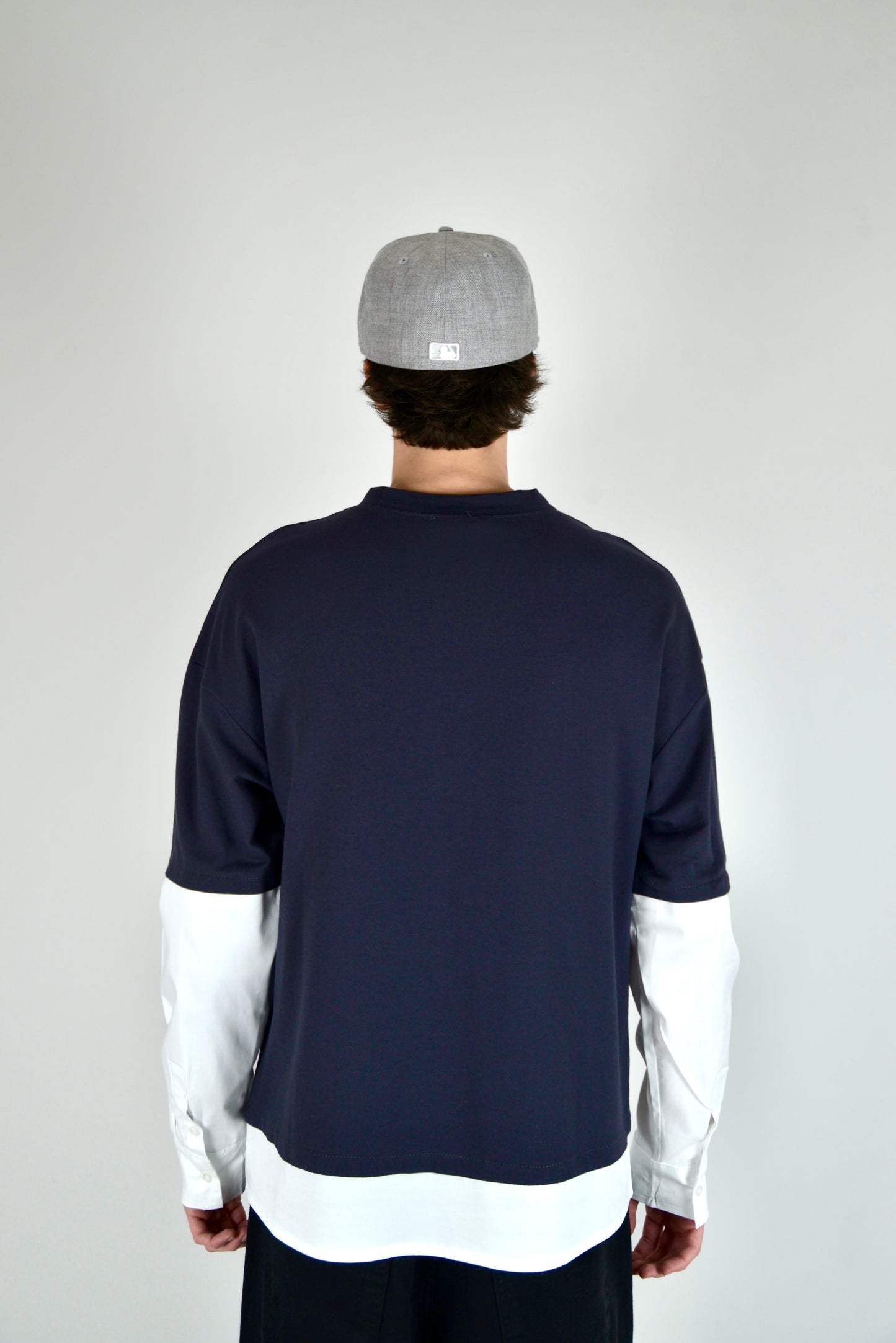 T-shirt Manica Camicia Piombo
