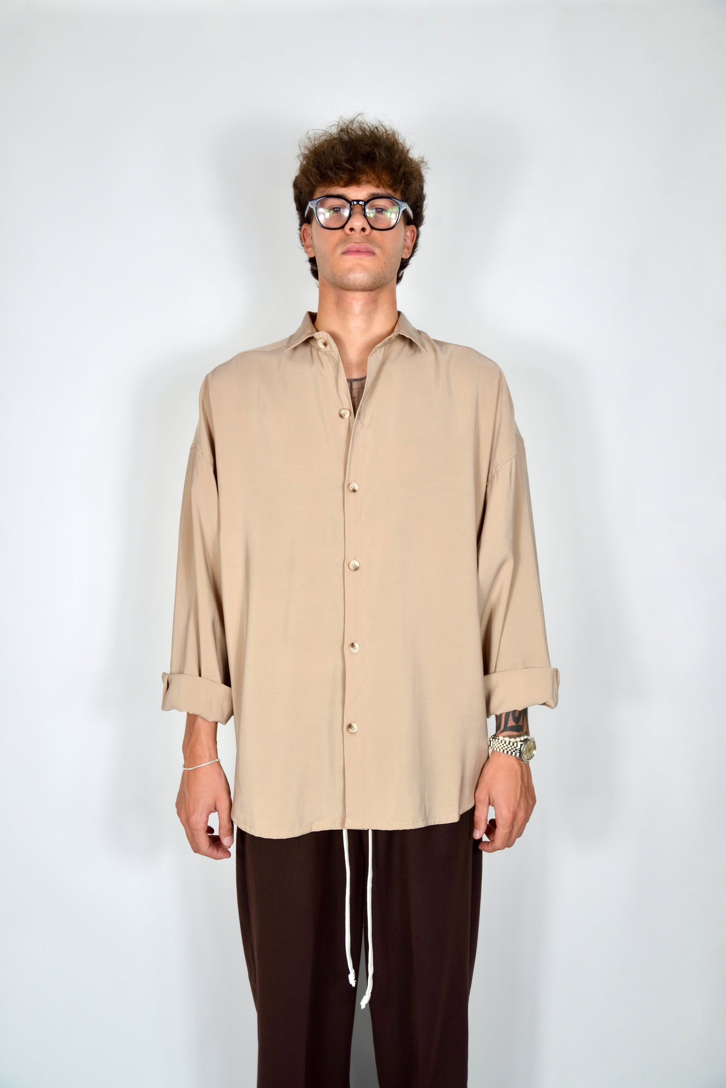 Camicia Oversize Beige
