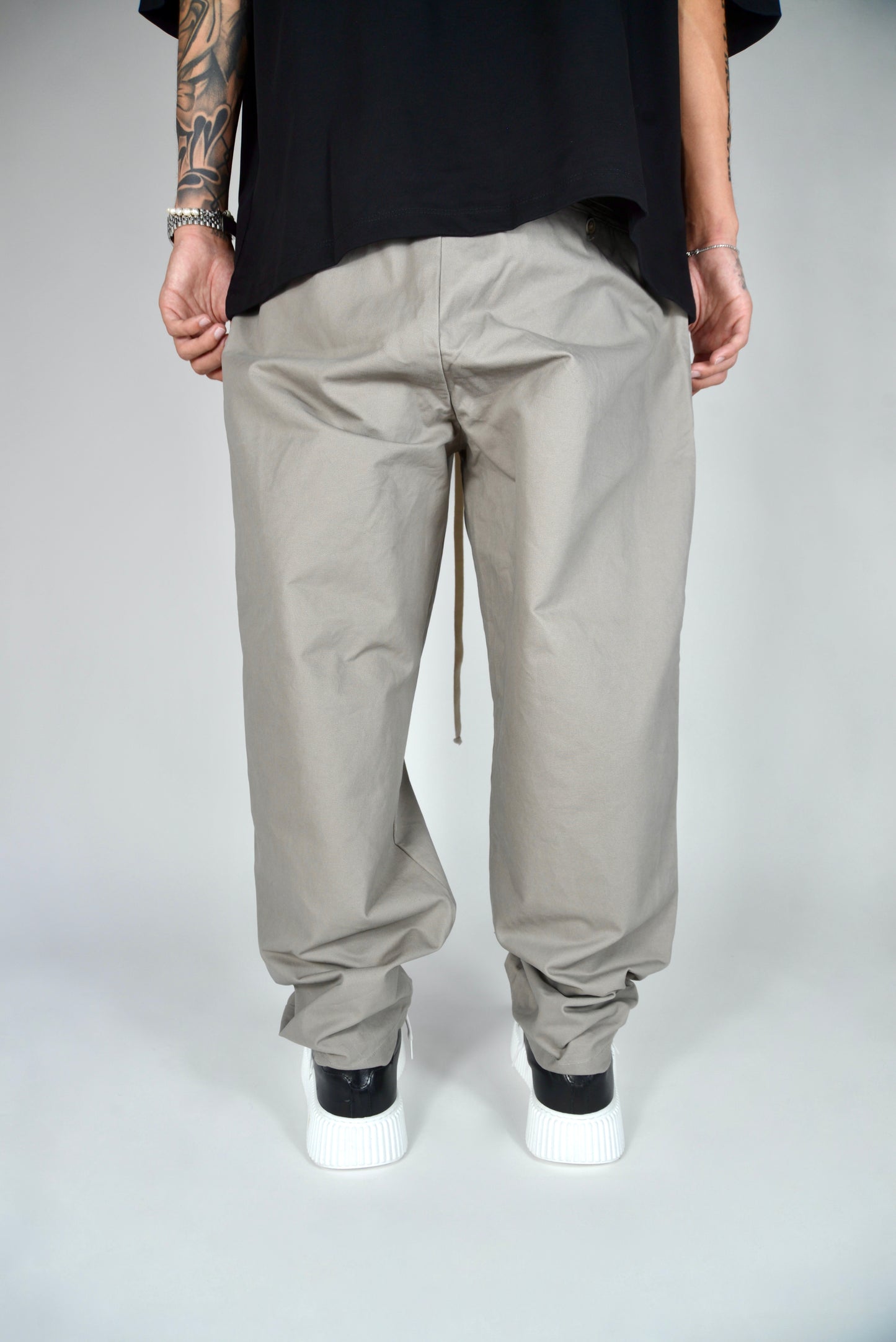Pantalaccio In Cotone Fondo Ampio Fango