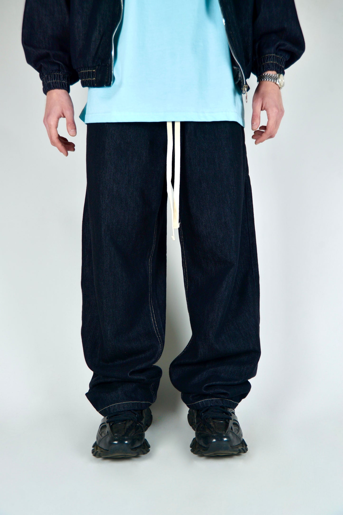 Coordinato In Denim Nero