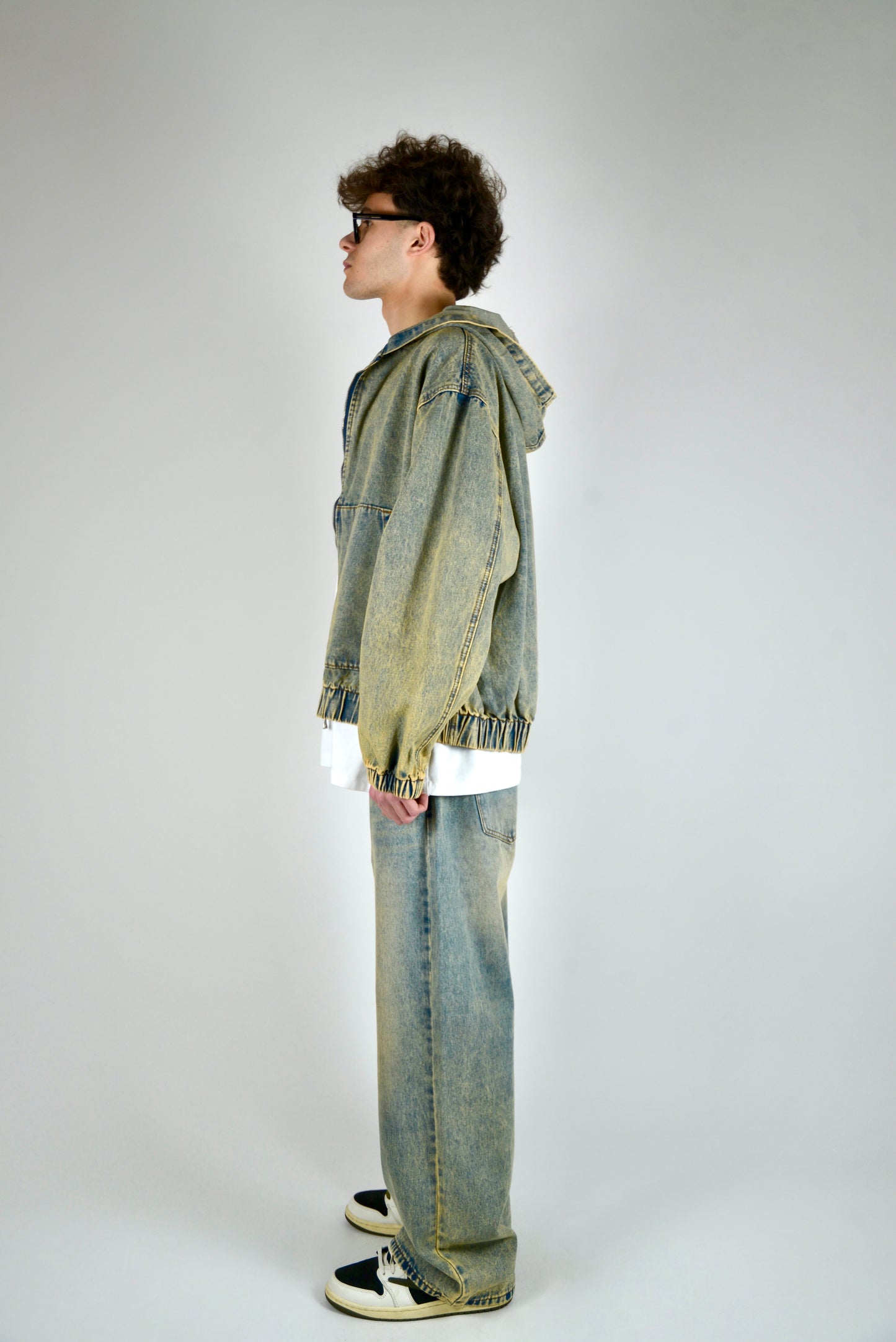 Coordinato In Denim Sabbiato