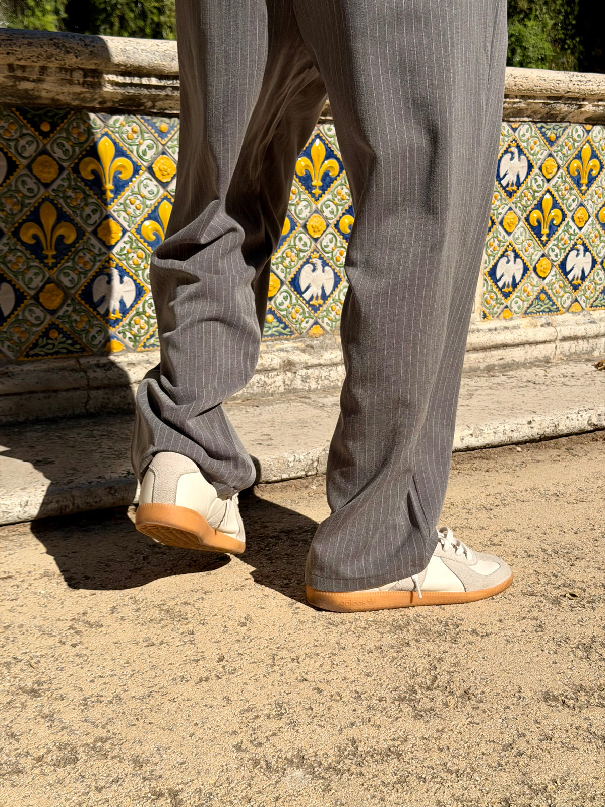 Pantalone Gessato Grigio