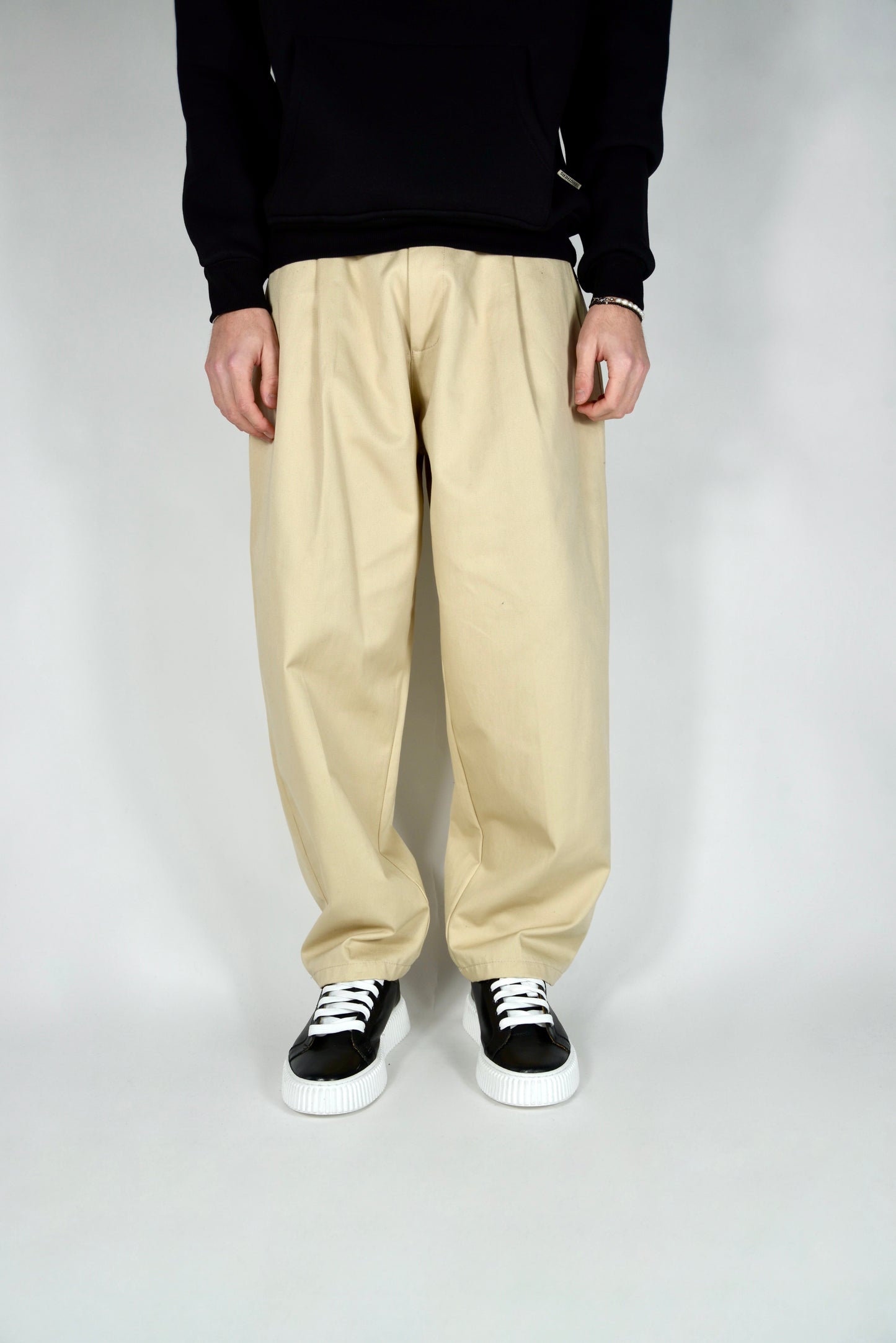 Pantalone Straight Leg Beige