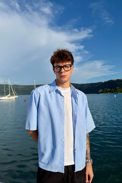 Camicia Millerighe Celeste