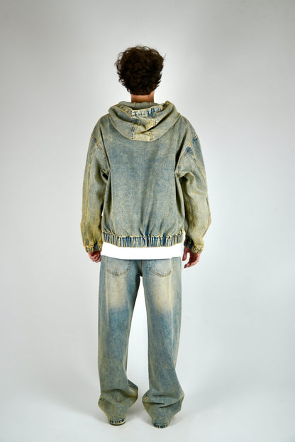 Coordinato In Denim Sabbiato