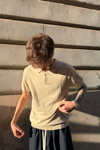 Polo In Filo Beige