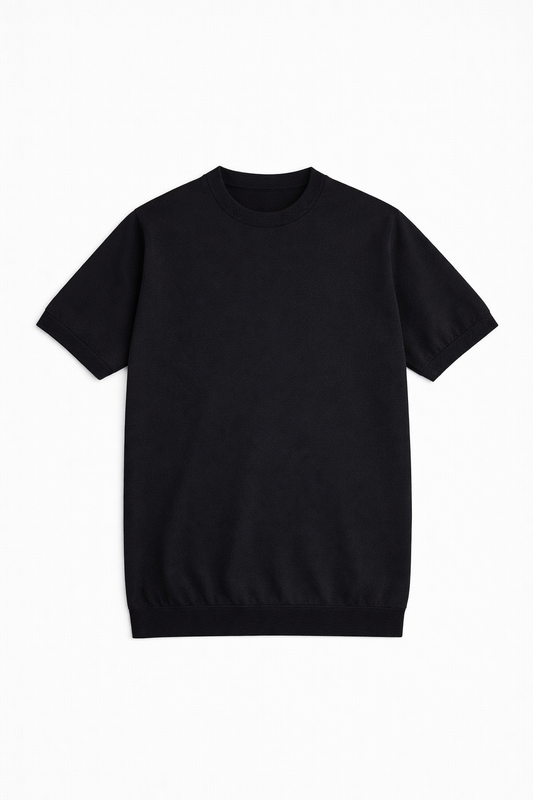 T-Shirt In Filo Nera