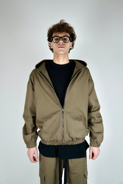 Coordinato In Bull Di Cotone Cargo Cammello
