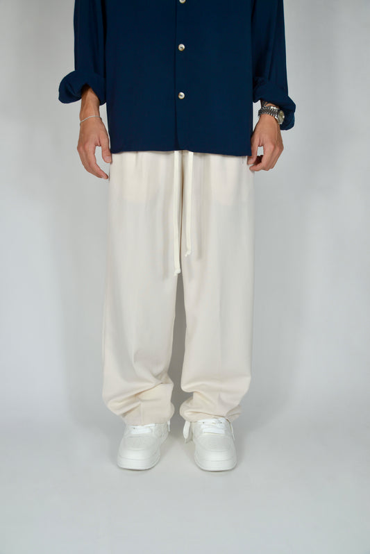 Pantalaccio Elegante Panna Oversize Fit