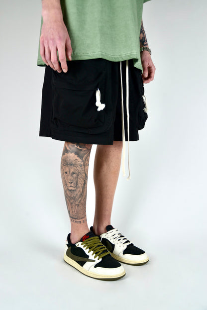 Pantaloncino Cargo Frontale Nero
