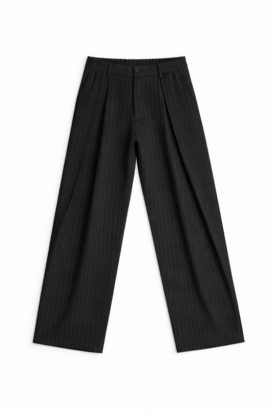 Pantalone Gessato Nero