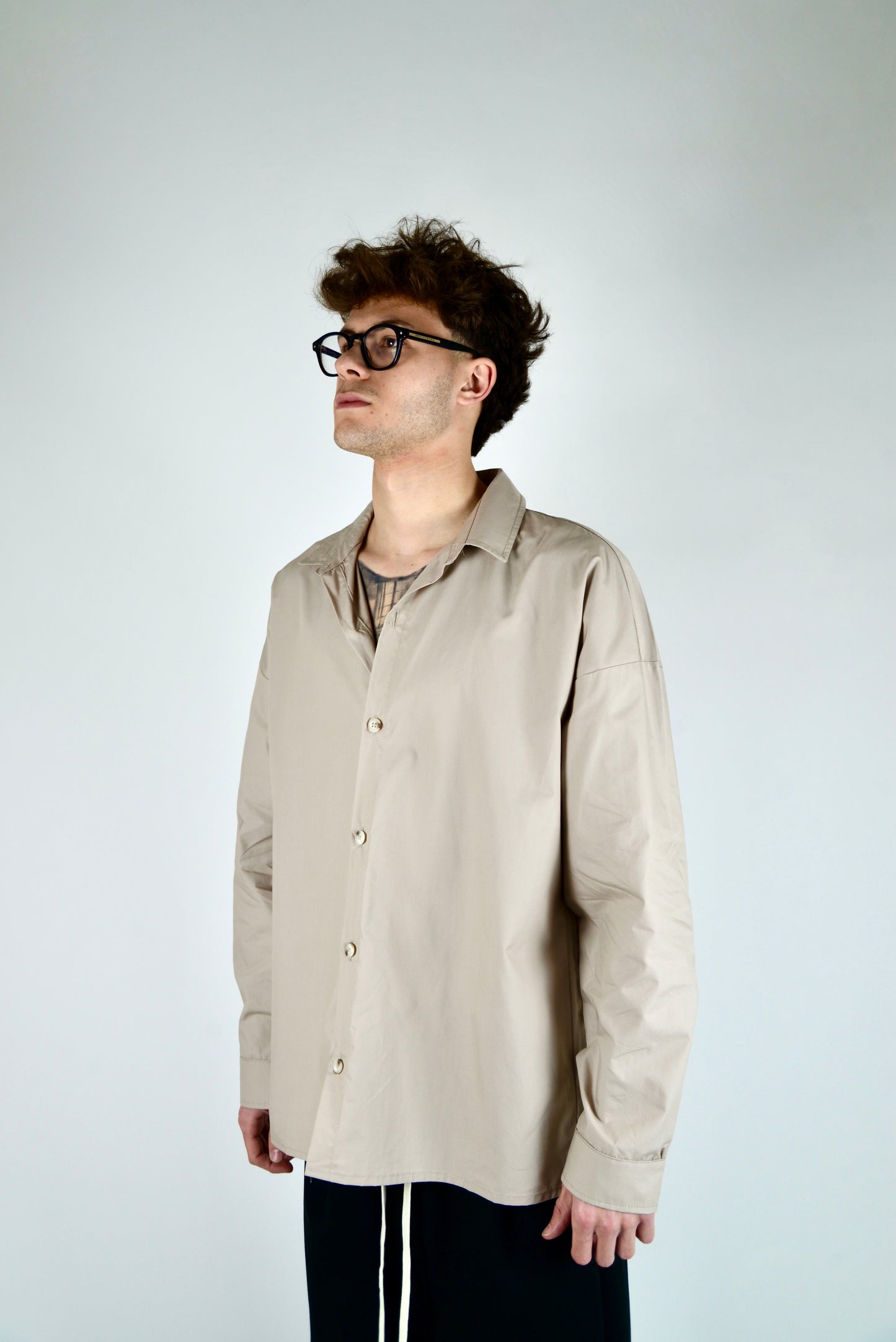 Camicia Oversize Beige