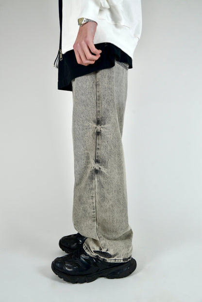 Jeans Slavato Baggy Fit Grigio