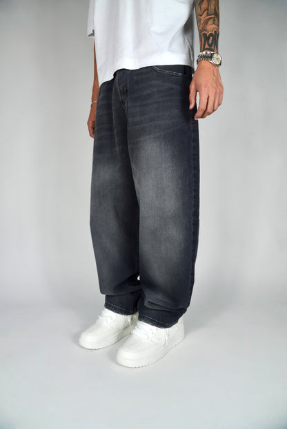 Jeans Baggy Fit Nero Slavato